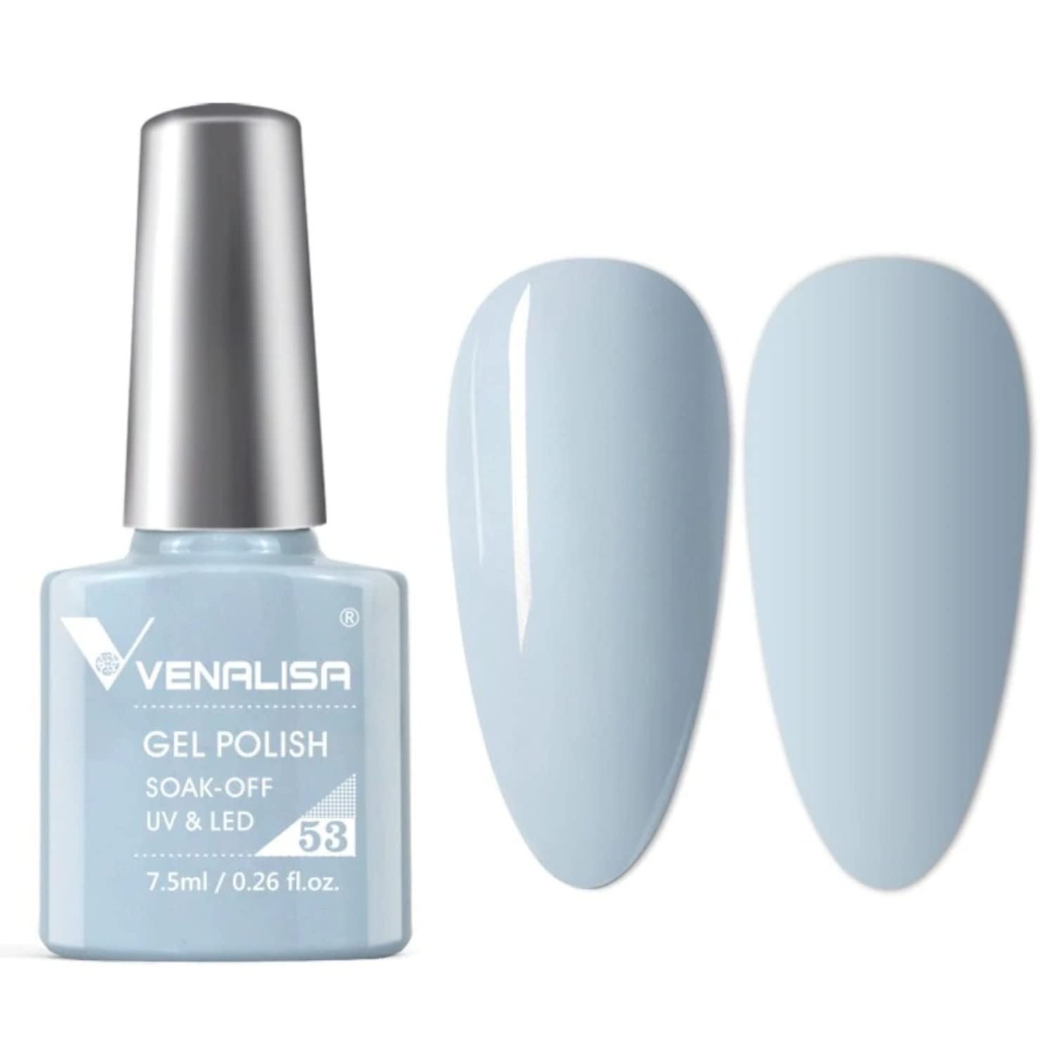 VENALISA 7.5ml #53 Soak Off UV LED Gel Nail Polish - Long Lasting Salon Quality Manicure Starter Kit for Nail Art - Requires UV/LED Light to Cure - Perfect for Home, Salon & Party Nail Designs
