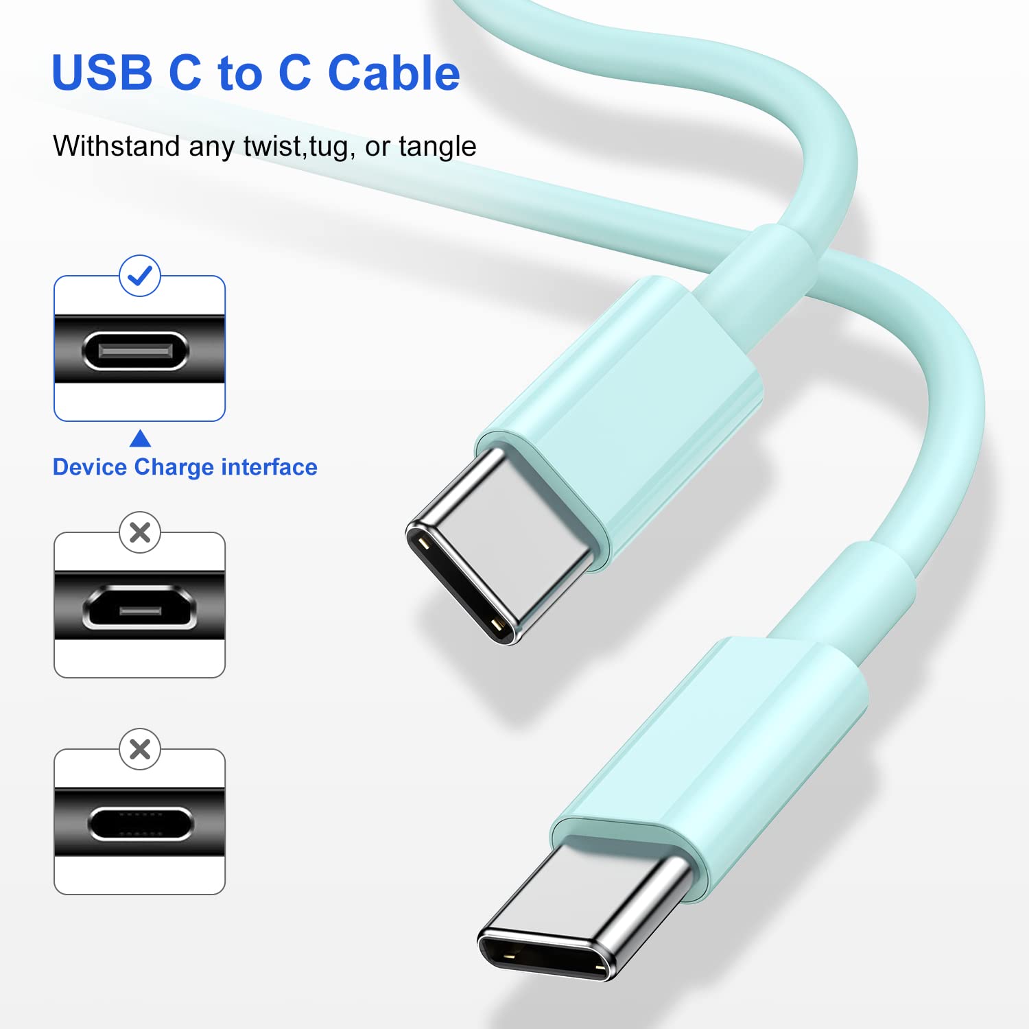Fashia 10FT USB C Fast Charger Kit for iPhone 16/15 Series - Includes USB C Charger Block & Long Charging Cable - Compatible with iPhone 16/15 Pro/Pro Max/Plus, iPad Pro 12.9/11, iPad Air & Mini - Perfect for Home, Office & Travel (Green)