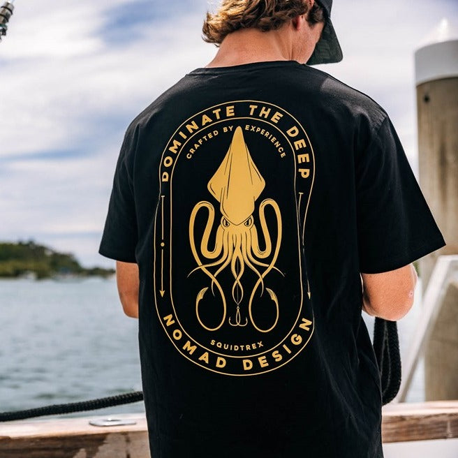 Premium Squidtrex™ Black Graphic T-Shirt for Men & Women - Soft Cotton Tee for Casual Wear, Street Style & Everyday Comfort