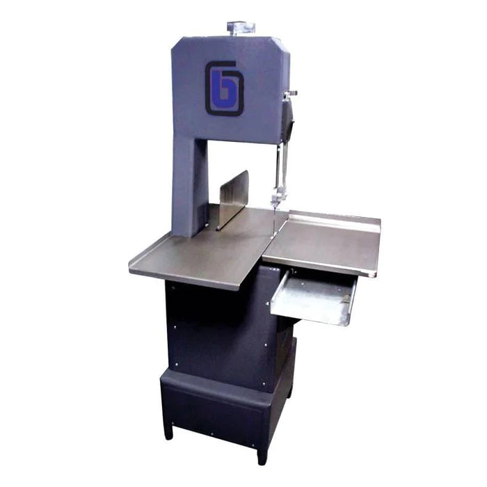 AMPTO 98'' Commercial Floor Model Meat Saw - 2 HP Stainless Steel Meat Cutter B 34ATE for Butcher Shops, Delis & Meat Processing