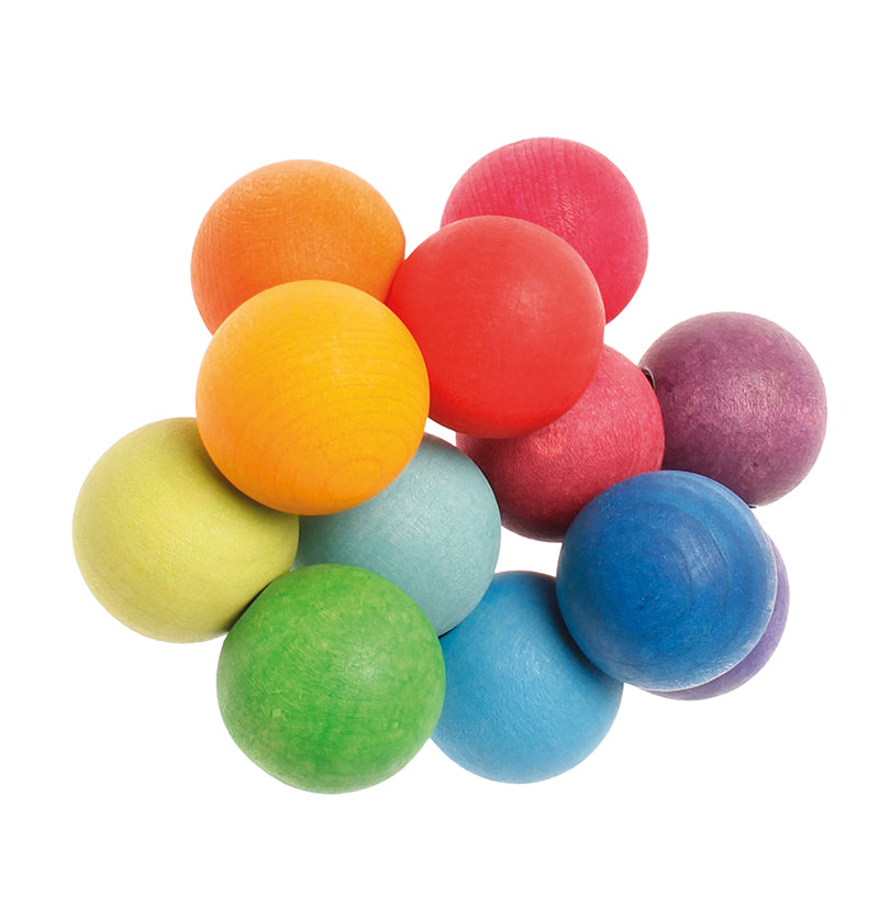 Grimm's Wooden Bead Grasper Toy - Montessori Educational Sensory Play for Toddlers & Kids - Perfect for Fine Motor Skills Development & Early Learning Activities