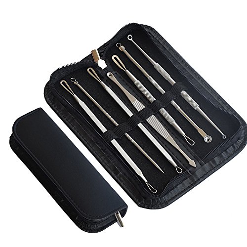 7Pcs Stainless Steel Blackhead & Whitehead Remover Kit - Professional Comedone Extractor Tool for Acne, Pimple & Blemish Treatment | Perfect for Home Skincare & Spa Facial Care