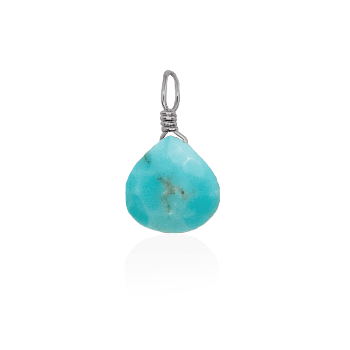 Tiny Turquoise Teardrop Gemstone Pendant Necklace - Handmade Sterling Silver Jewelry for Women - Perfect for Boho Style, Gift Giving & Everyday Wear