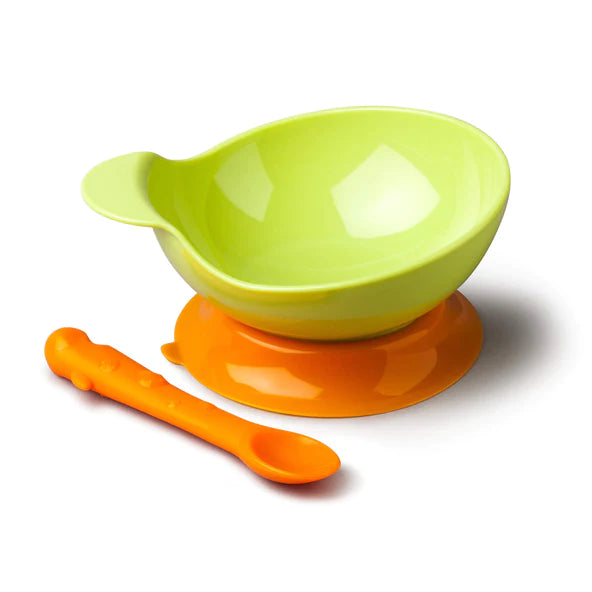 Non-Slip Baby Bowl Set with Silicone Spoon - BPA-Free Feeding Essentials for Toddlers - Perfect for Weaning, Self-Feeding & Mess-Free Mealtime