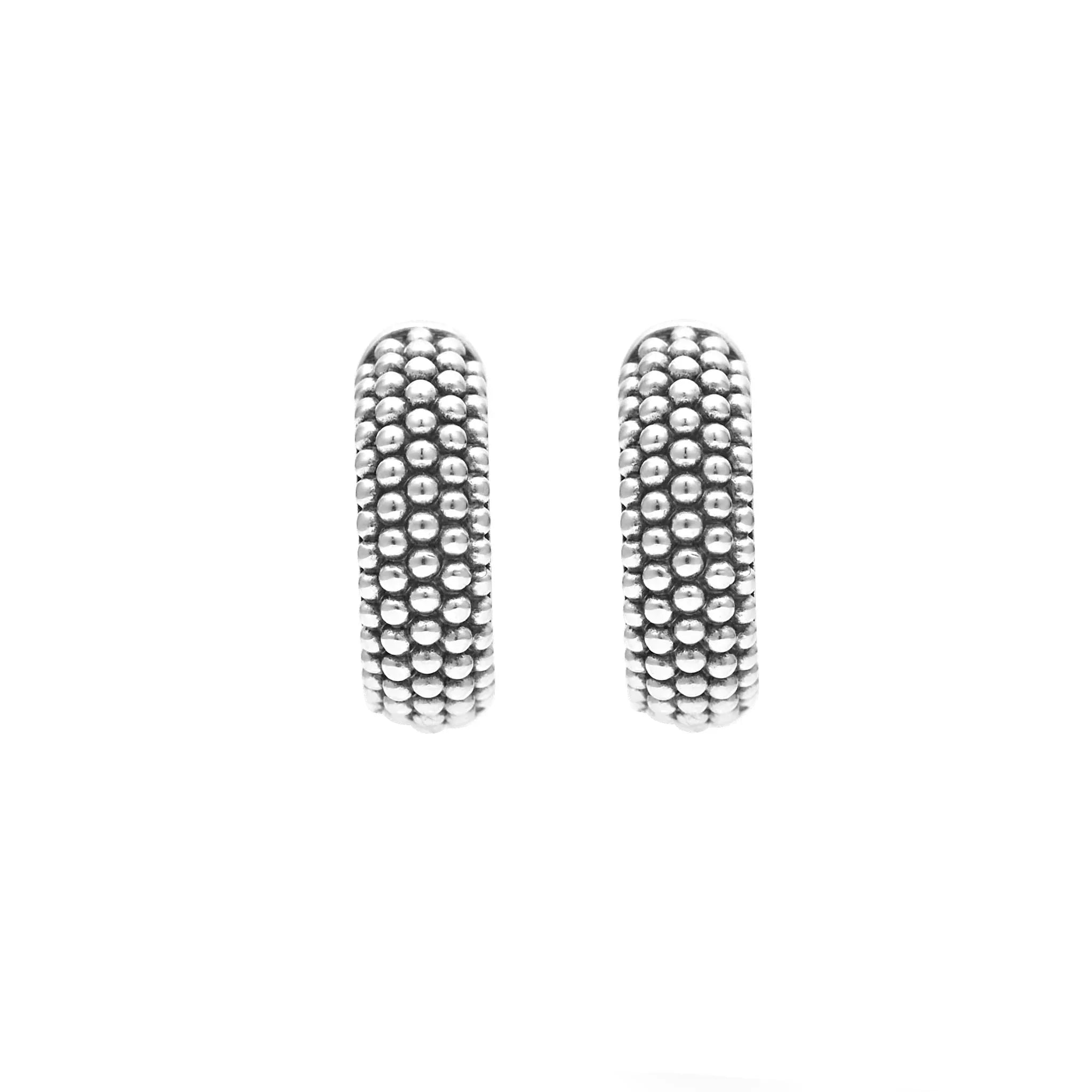 Luxury Caviar Huggie Earrings for Women - 14K Gold Plated Elegant Hoop Earrings for Daily Wear & Special Occasions