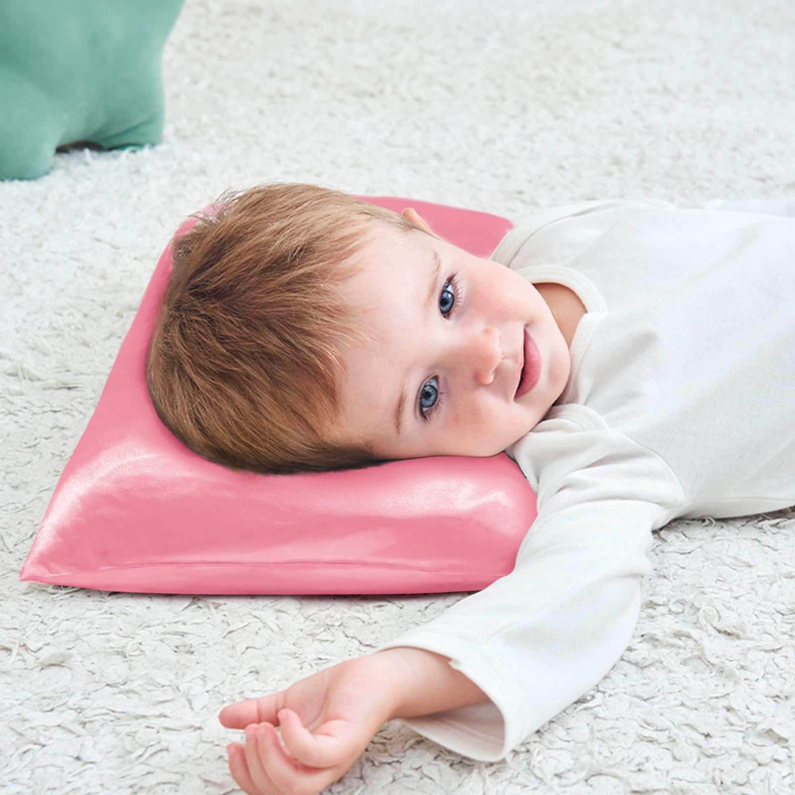 Soft Satin Toddler Pillow for Girls 13