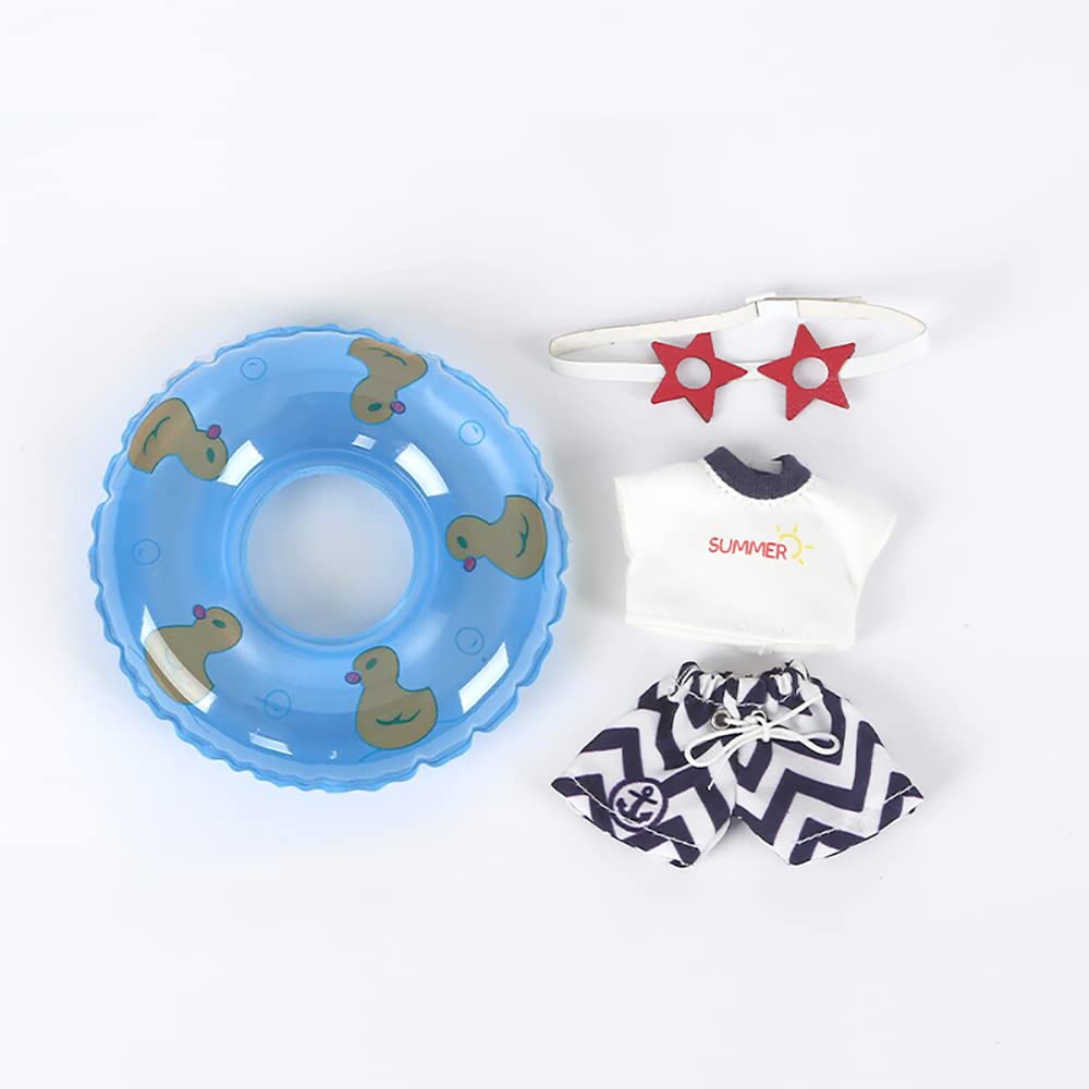 XiDonDon 1/12 BJD Doll Clothes - Beach Suit for Ob11, Molly, Body9 & GSC Dolls | Red Doll Accessories & Toys | Perfect for Summer Play, Photoshoots & Doll Collecting