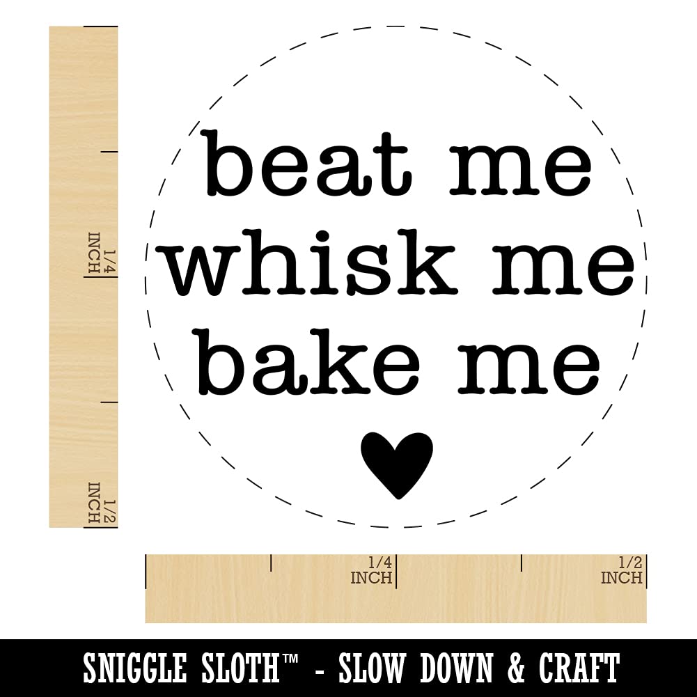 Beat Me Whisk Me Bake Me Chicken Egg Rubber Stamp - 1/2 Inch Mini Baking Stamp for DIY Crafts, Scrapbooking & Cookie Decorating | Perfect for Bakers & Craft Enthusiasts
