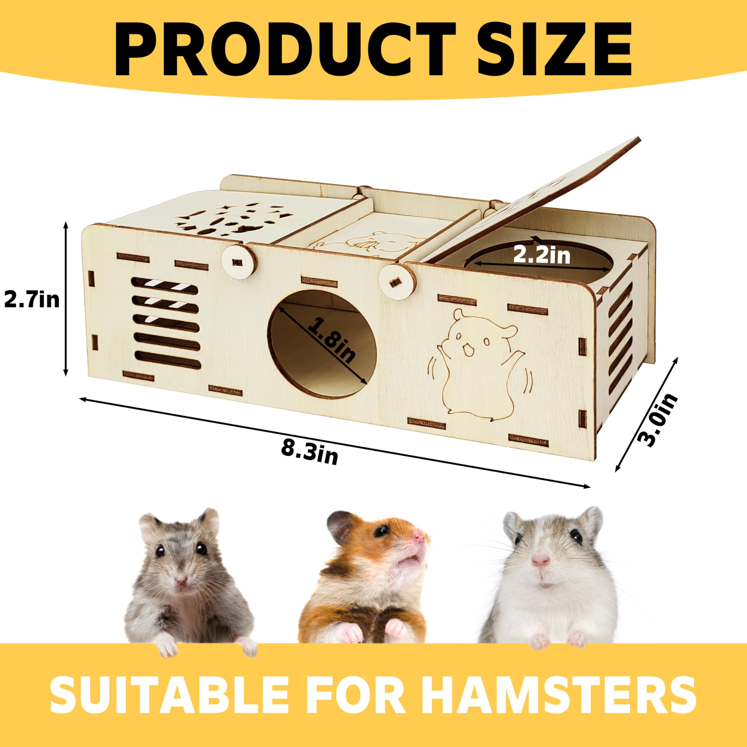 Guinea Pig Foraging Toys - Small Animal Hide Treat Puzzle Games for Rabbits, Hamsters, Chinchillas & Gerbils | Interactive Wooden Enrichment Activity for Mental Stimulation & Fun Playtime at Home