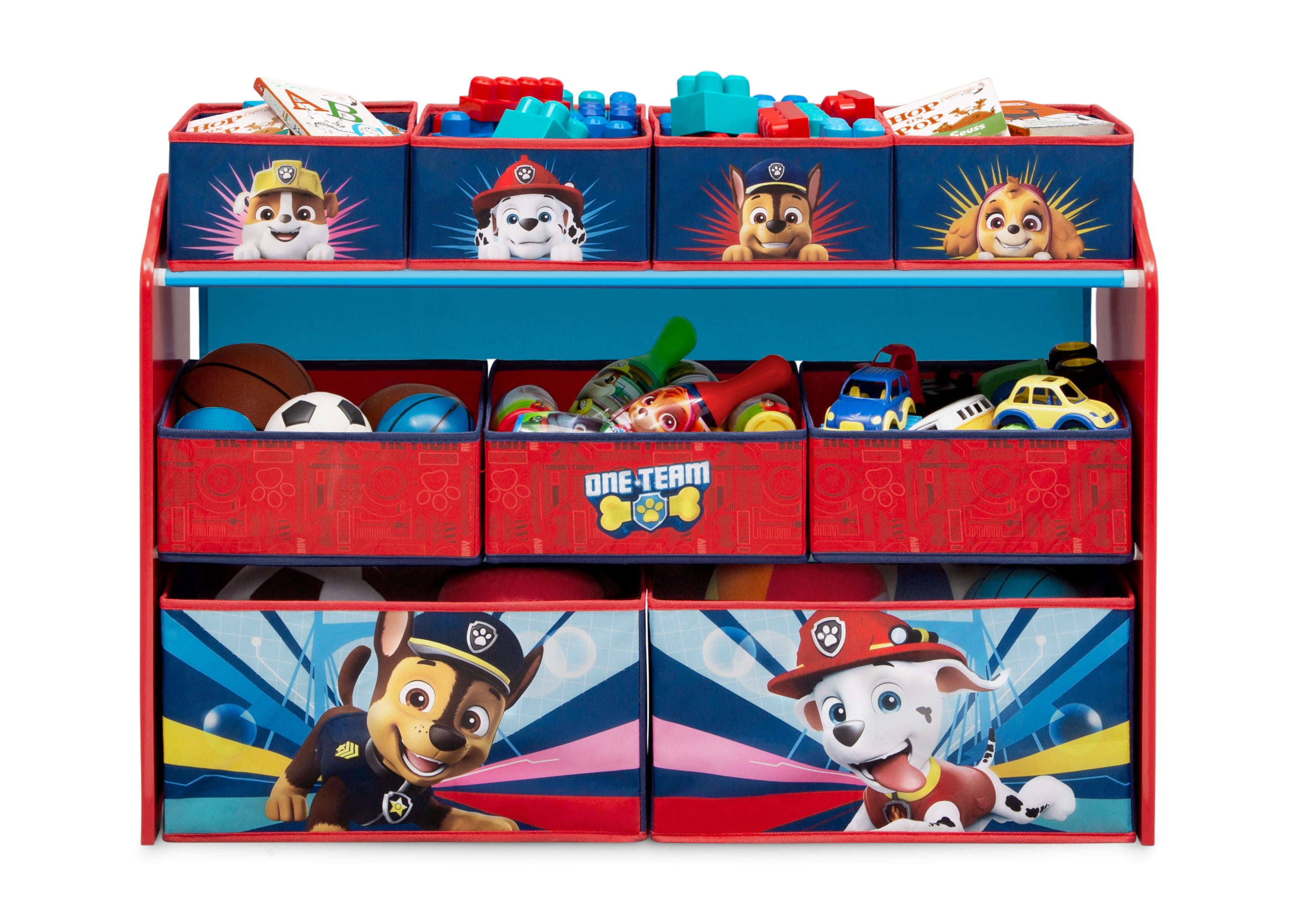 PAW Patrol Deluxe 9-Bin Toy Organizer for Kids - Storage Solution for Action Figures, LEGO Blocks & Playroom Organization - Perfect for Bedroom, Playroom & Daycare Storage