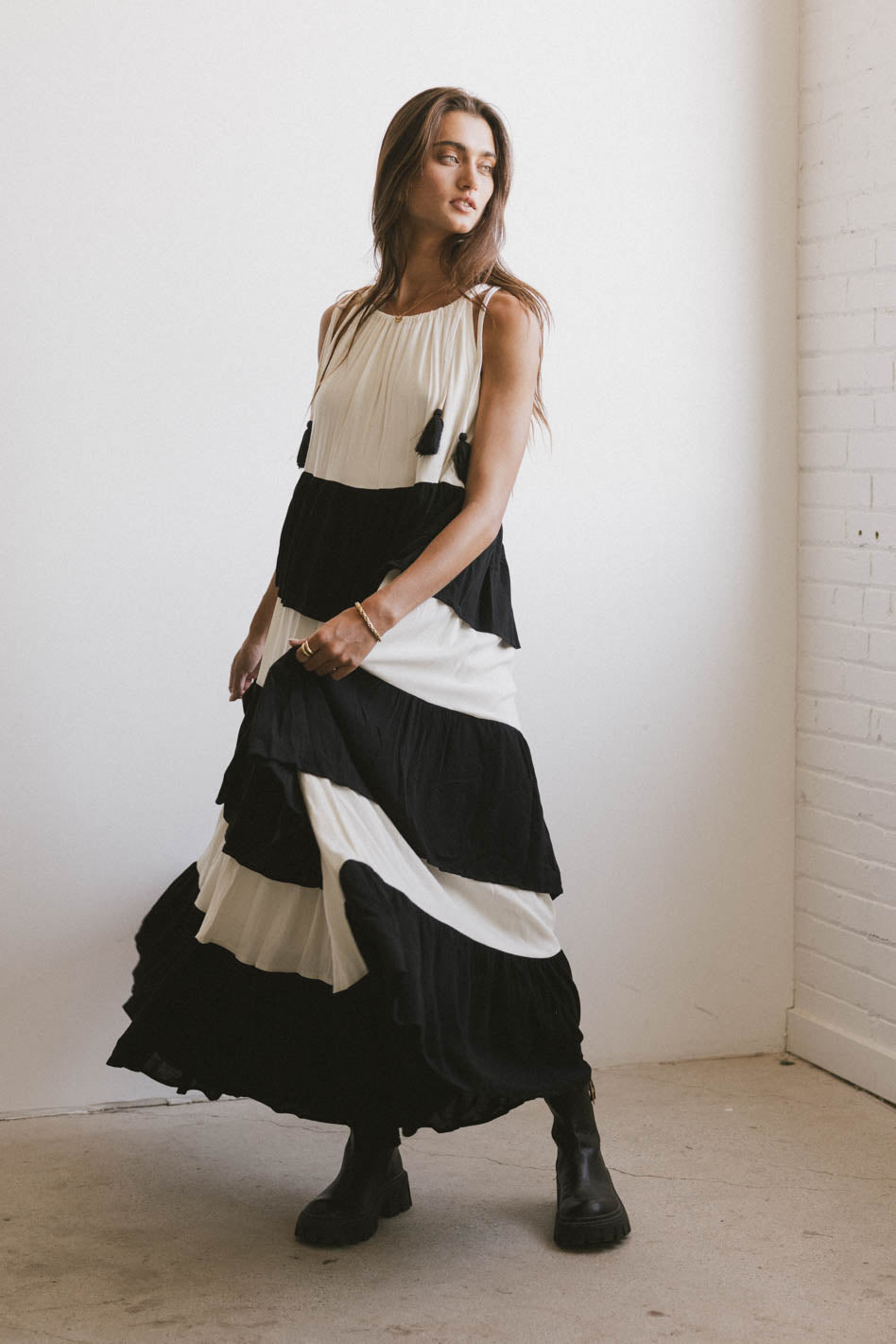 Gemma Tiered Maxi Dress for Women - Flowy Summer Beach Dress with Ruffles, Boho Chic Long Dress for Vacation, Party & Special Occasions