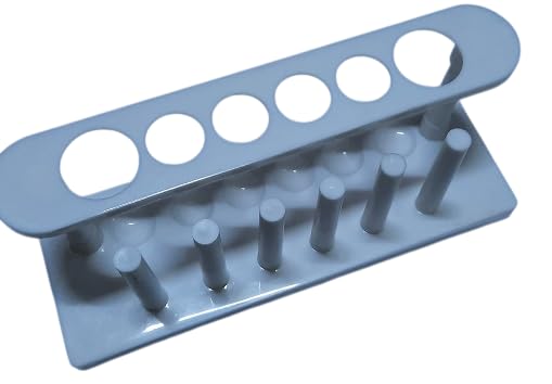 2-Pack Plastic Test Tube Stands for Science Experiments, Lab Work & DIY Projects | Durable & Stable Holder for Tubes & Vials