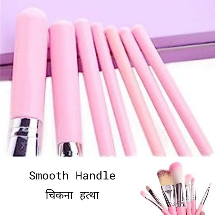 PAARTHO Mini Pink Eye & Lip Makeup Brush Set - 6 Piece Professional Cosmetic Brush Kit for Eyeshadow, Eyeliner & Lipstick Application | Perfect for Travel, Makeup Beginners & Daily Beauty Routine