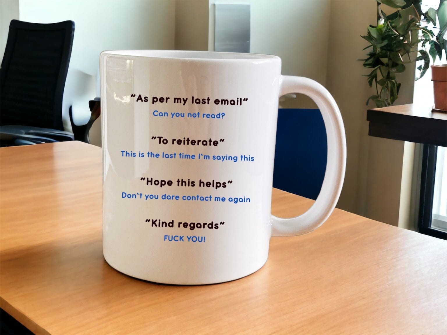 Professional Work Emails Coffee Mug - Funny Office Gift for Coworkers & Boss - Perfect for Coffee Breaks & Desk Decor