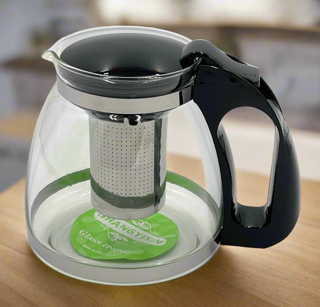 1500ML Glass Teapot with Infuser - Premium Borosilicate Glass for Loose Leaf Tea, Herbal Tea, and Iced Tea - Perfect for Home, Office, or Gift Giving