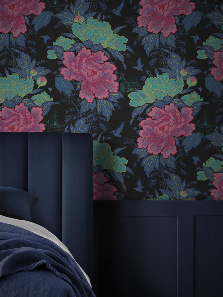 Bloomin' Marvellous Floral Wallpaper - Peel and Stick Removable Wallpaper for Bedroom, Living Room, Nursery | Easy DIY Home Decor