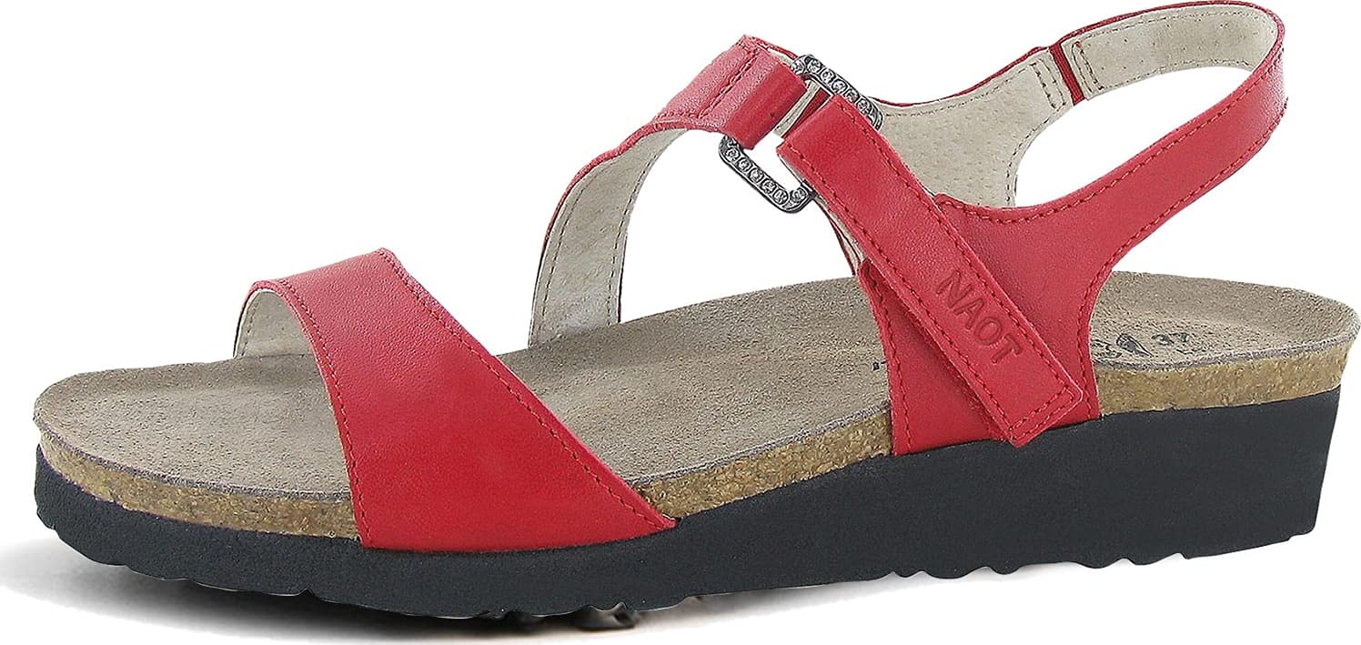 Naot Women's Comfortable Pamela Sandal - Orthopedic Leather Sandals with Arch Support for Walking, Travel & Everyday Wear