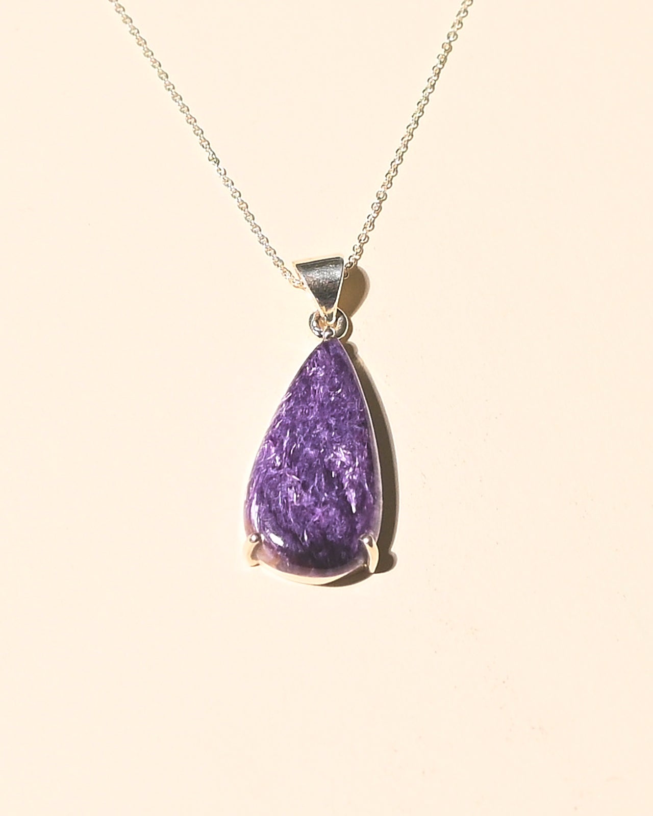 Natural Charoite Gemstone Necklace for Women | Handmade Purple Crystal Jewelry | Perfect for Meditation, Healing & Spiritual Gifts