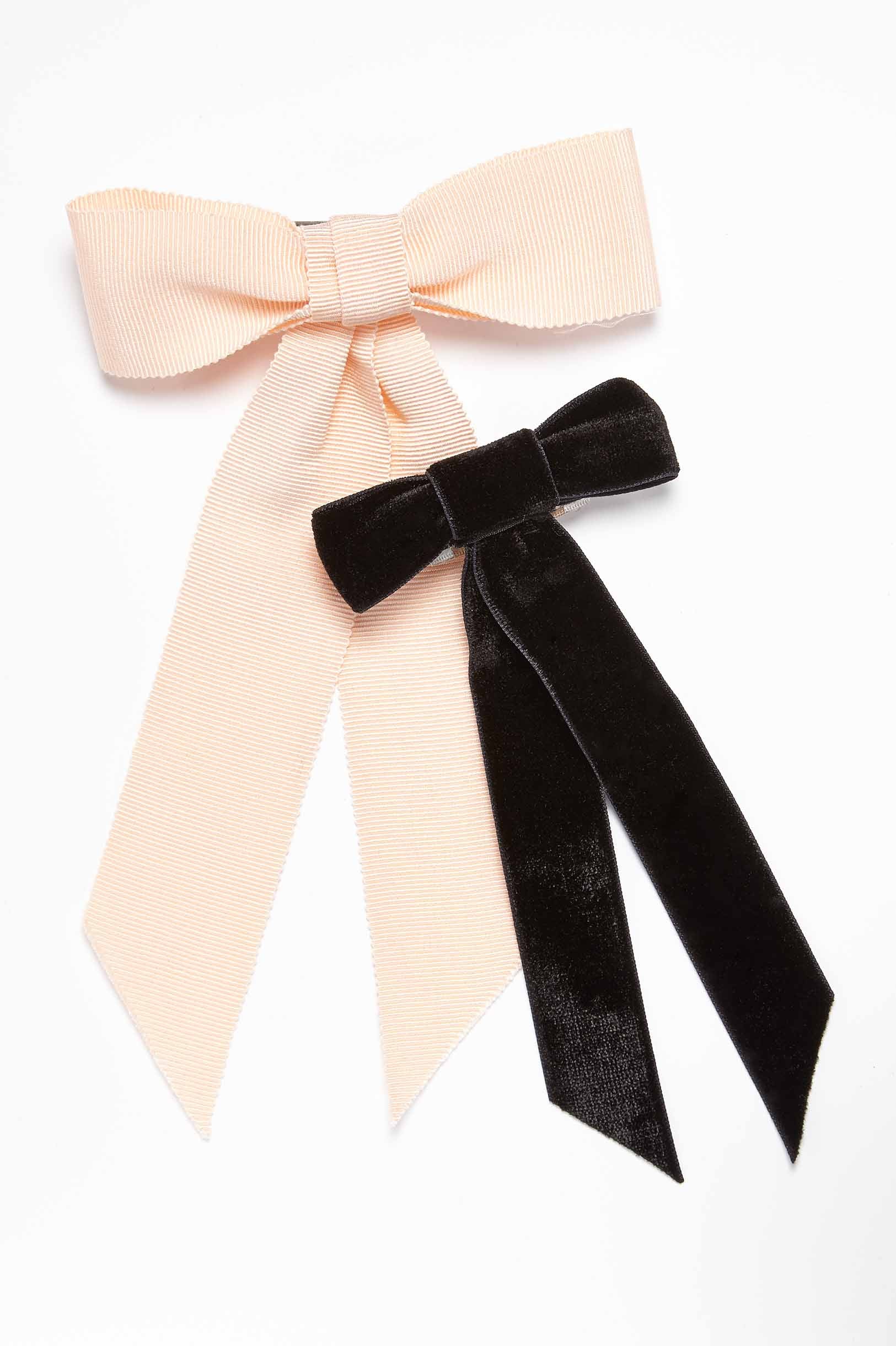 Jennifer Velvet Bow Barrette Hair Clip - Elegant Women's Hair Accessories for Parties, Weddings & Daily Wear
