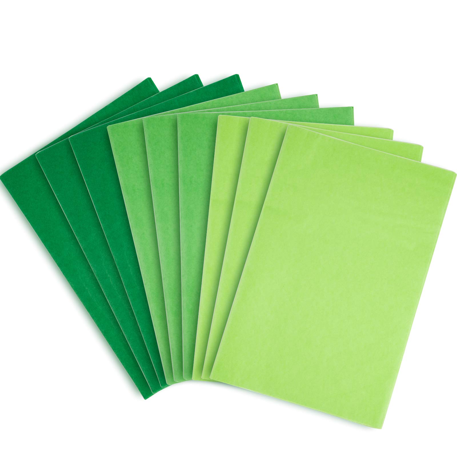 Whaline 120-Sheet Gradient Green Tissue Paper Set - 15