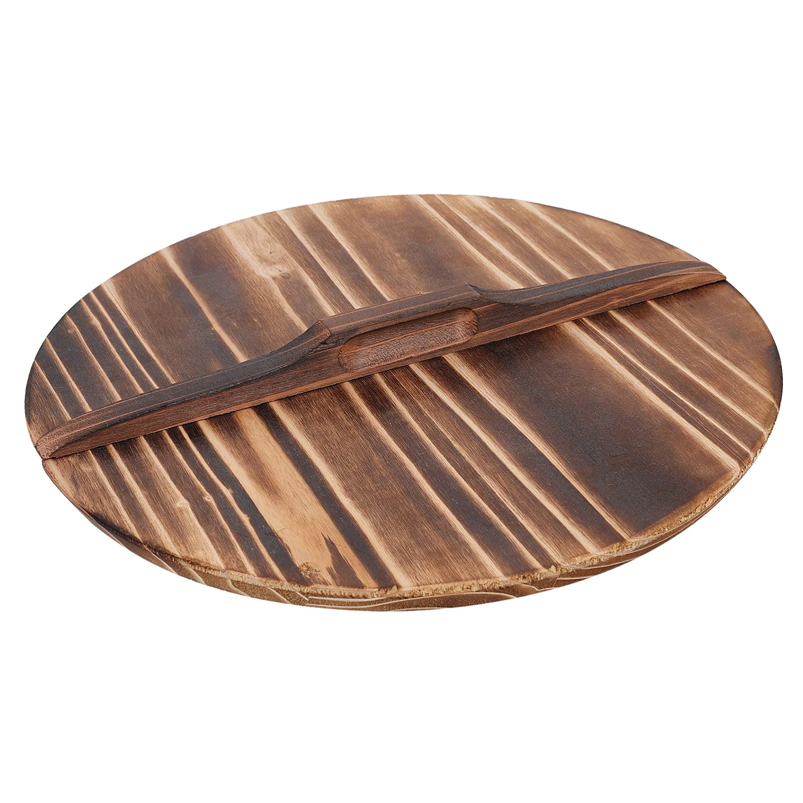 Hemoton 30cm Wooden Pot Lid - Traditional Japanese Style, Anti-Hot & Anti-Spillover Replacement Lid for Kitchen Pots, Pans, Cast Iron Woks - Perfect for Cooking, Steaming, and Serving Dishes