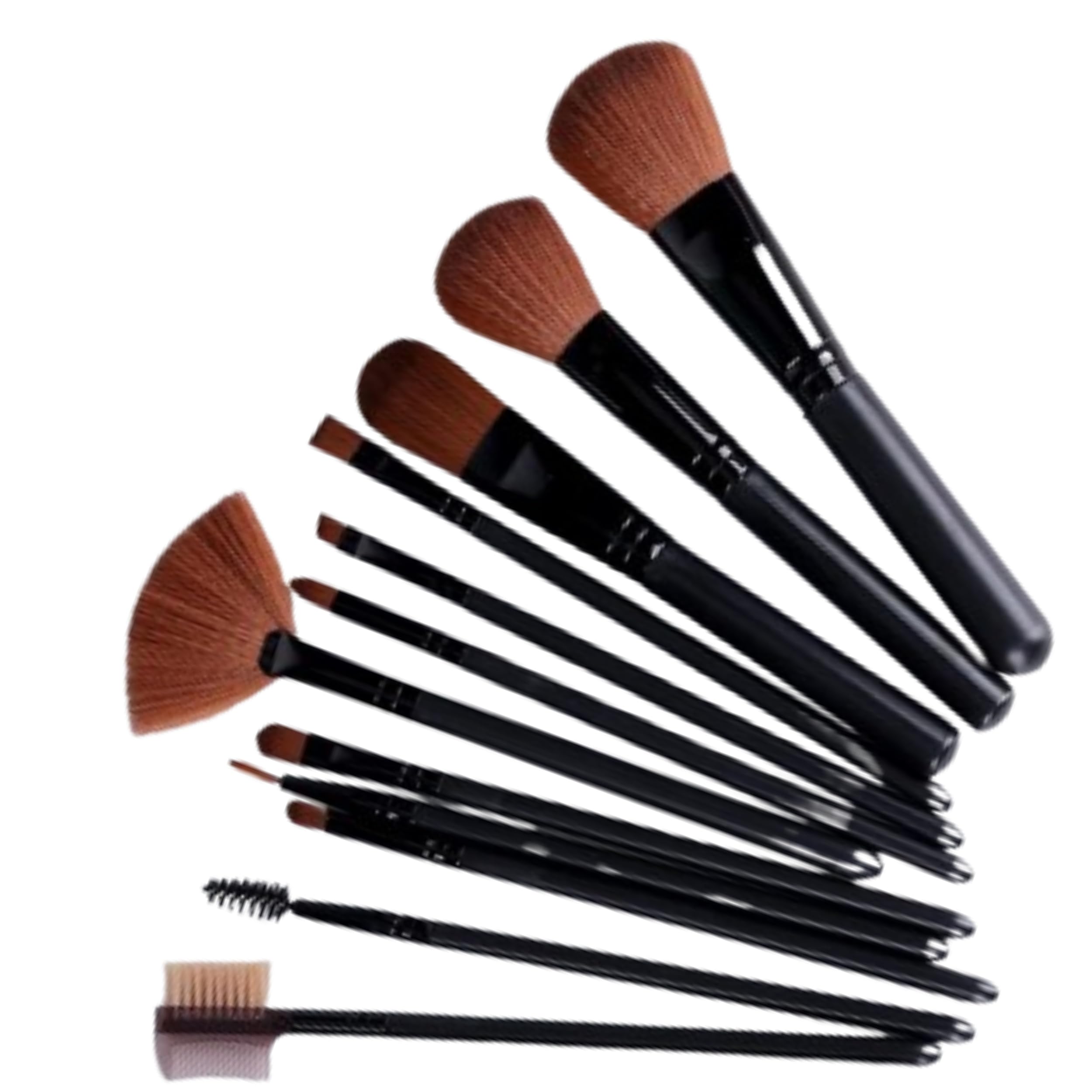 10Pcs Professional Makeup Brush Set - Concealer, Eyelash & Eyeshadow Brushes for Flawless Makeup Application | Perfect for Daily Use, Travel & Professional Makeup Artists