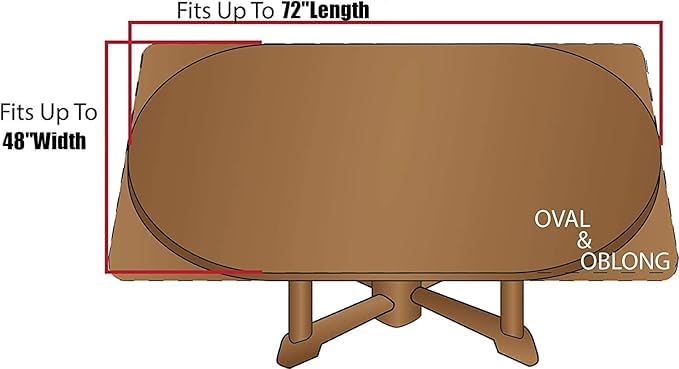 Premium Oval Tablecloth for 48