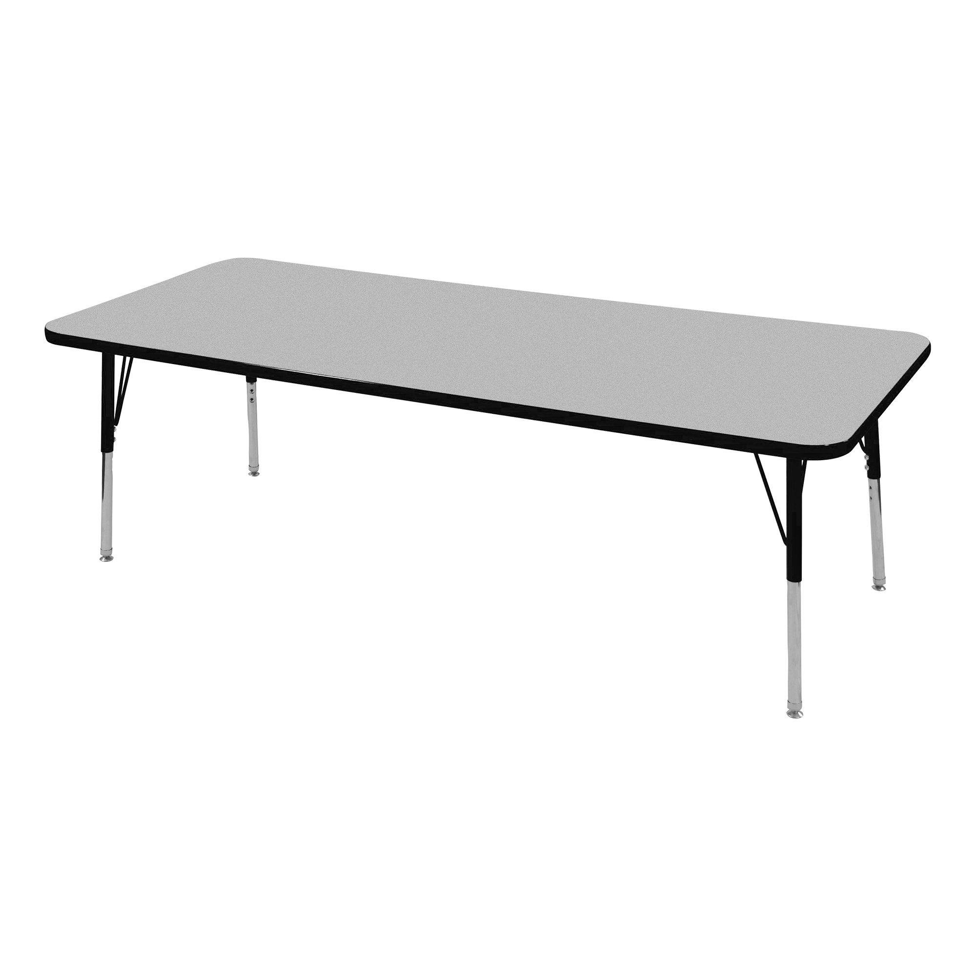 Adjustable Height Classroom Activity Table for Kids & Adults - Durable Rectangular Study & Craft Table for School, Home, Office & Playroom - Perfect for Learning, Arts & Crafts, Group Projects & Homeschooling