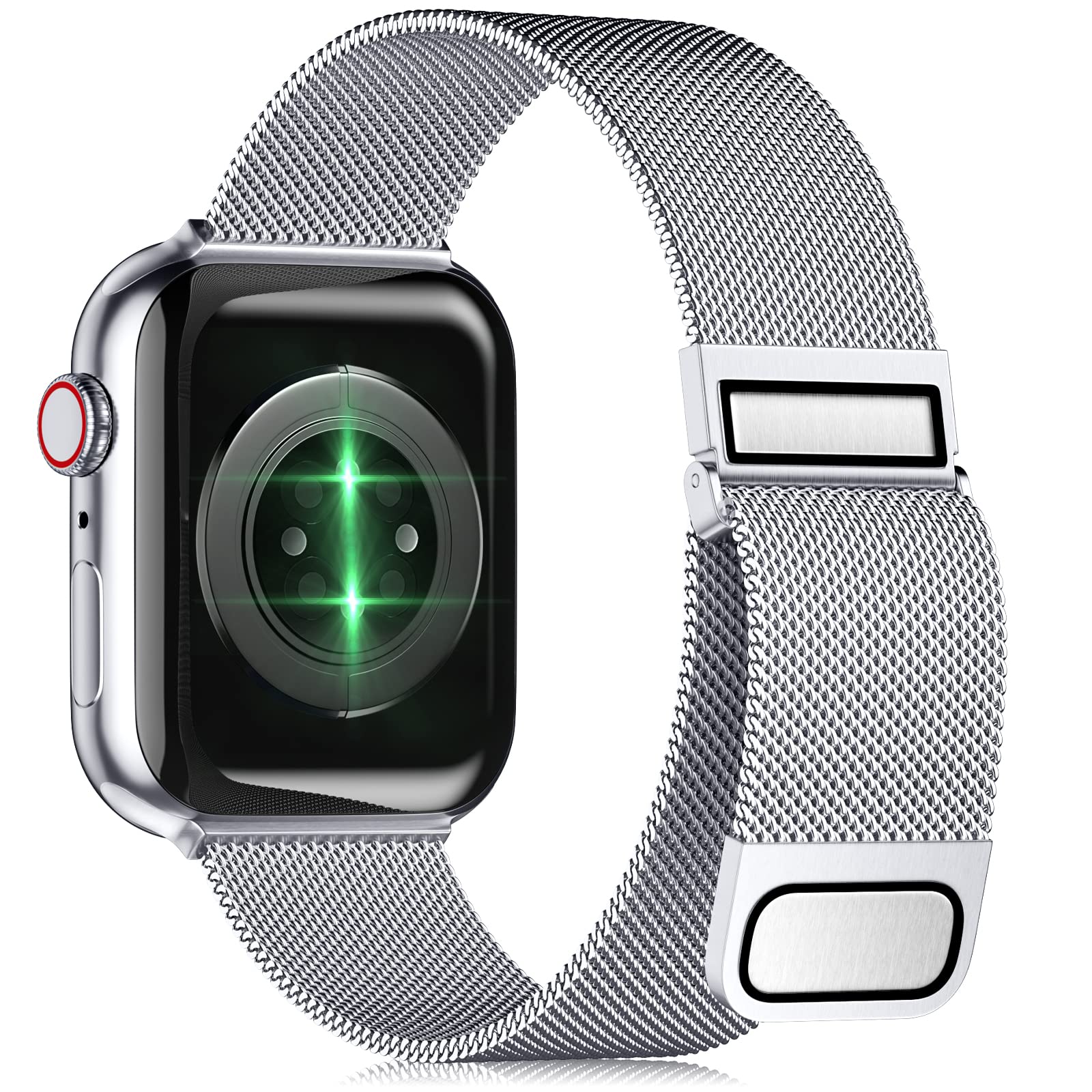 Premium Stainless Steel Apple Watch Bands for Series 8/7/6/5/4/3/2/1/SE/Ultra - 38mm 40mm 41mm 42mm 44mm 45mm 49mm Replacement Bracelet - Stylish Unisex Metal Strap for Men & Women - Perfect for Workouts, Office & Everyday Wear