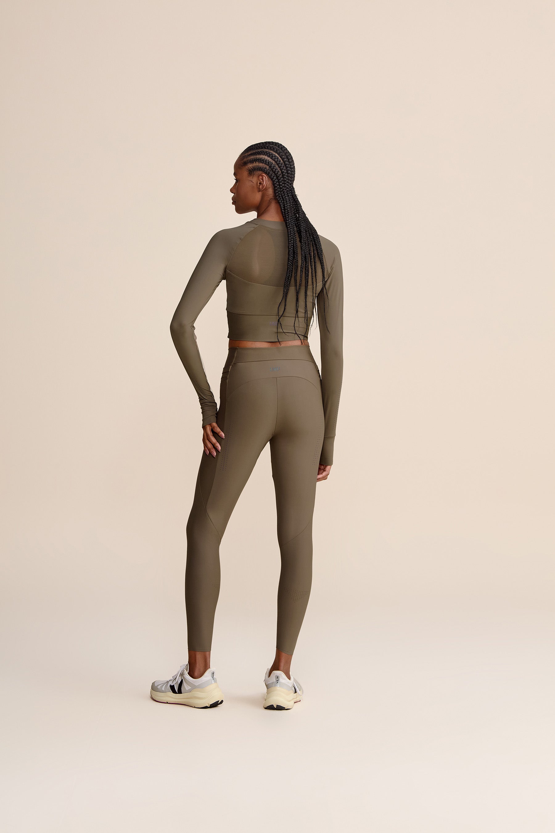 Race Pro® Tule Cropped Long Sleeve Top - Women's Athletic Workout Shirt for Running, Yoga & Gym - Breathable Performance Activewear