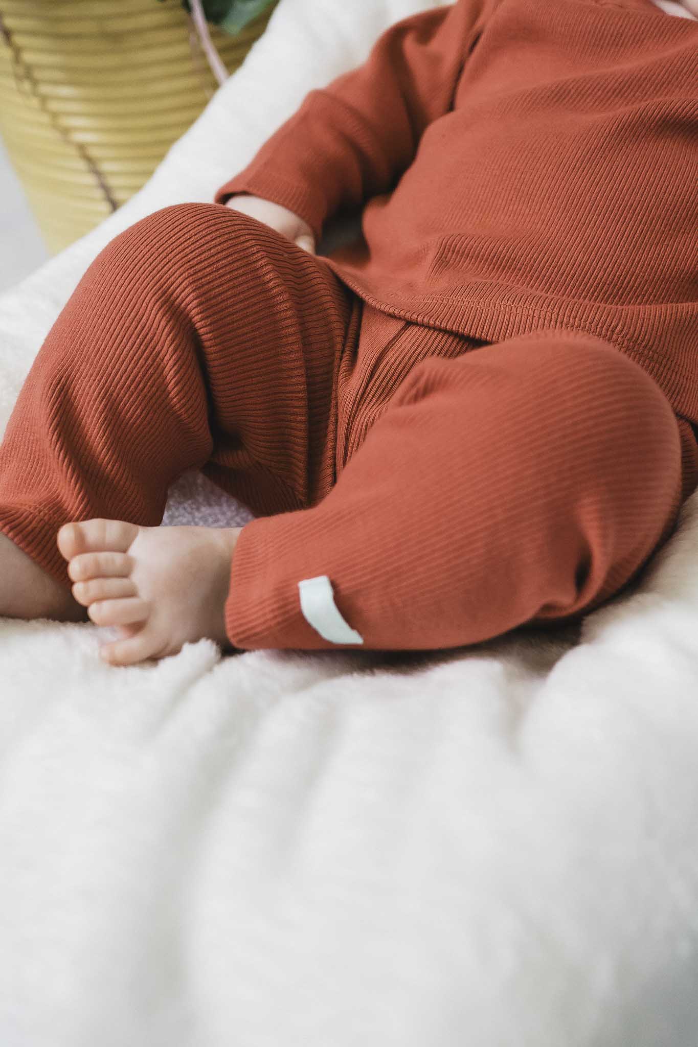 Pink Derby Rib Leggings for Baby Girls - Soft & Stretchy Toddler Leggings for Playtime, Outfits & Everyday Comfort