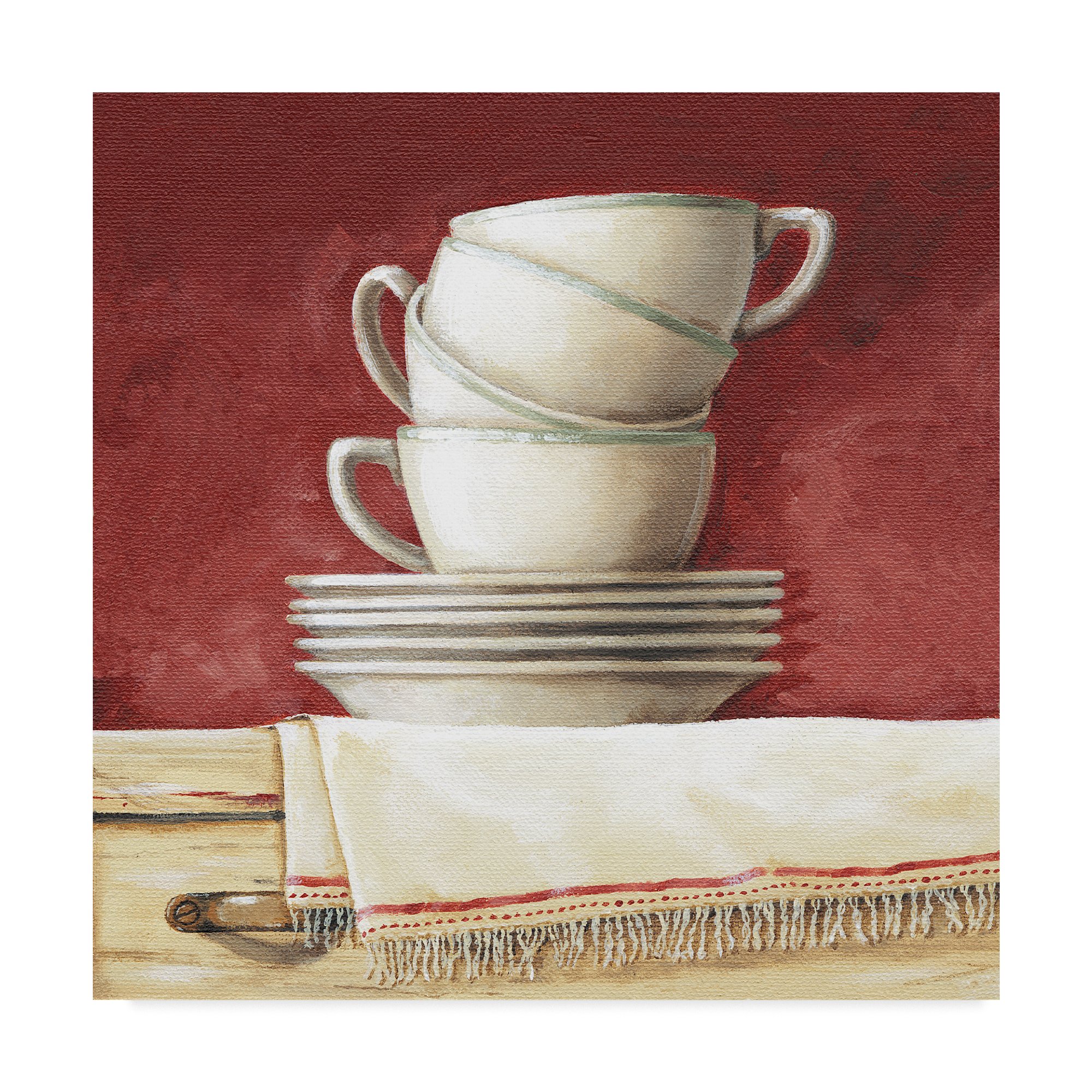 Lisa Audit 18x18-Inch Porcelain Coffee Cups and Saucers Set - Elegant Tea & Coffee Serving for Home, Cafe, and Restaurant Use