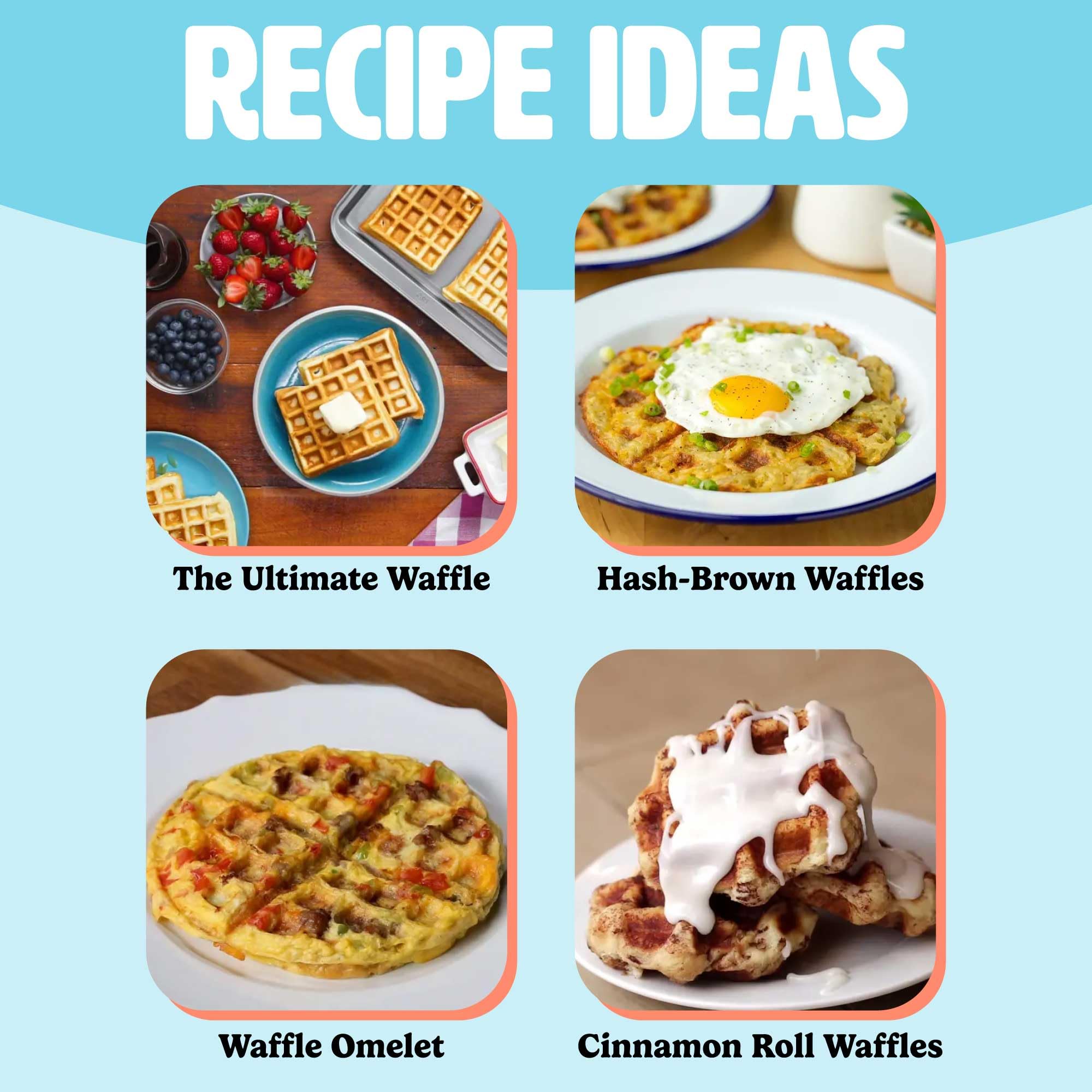 Mini Nonstick Waffle Maker - 600W Compact Waffle Iron for Individual Waffles, Hash Browns & Brownies - Quick Heating & Easy Clean - Perfect for Breakfast, Snacks & Desserts - Pink Kitchen Appliance