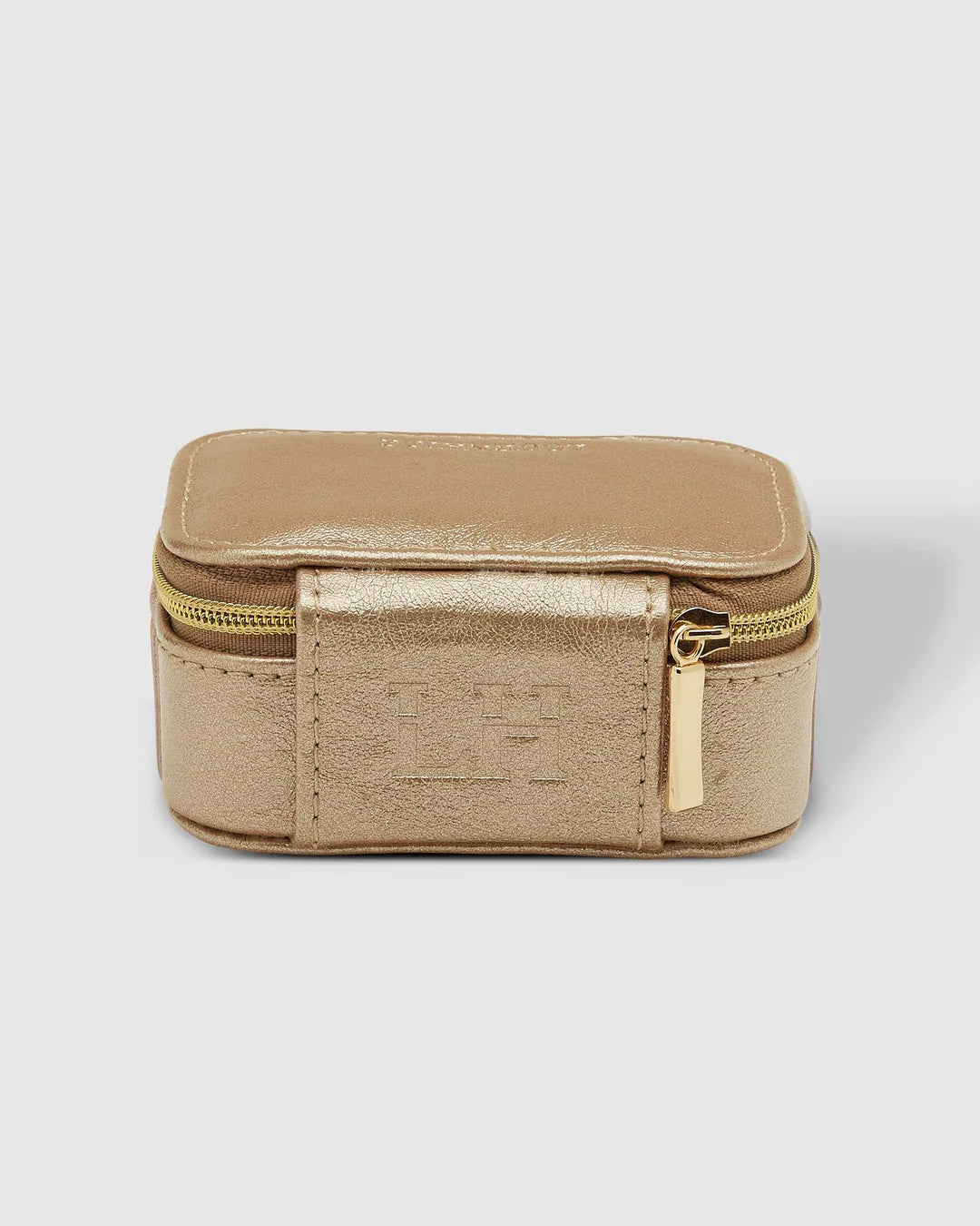 Luxury Suzie Jewelry Box in Metallic Champagne by Louenhide - Elegant Storage for Necklaces, Rings & Earrings - Perfect for Home, Travel & Gift Giving
