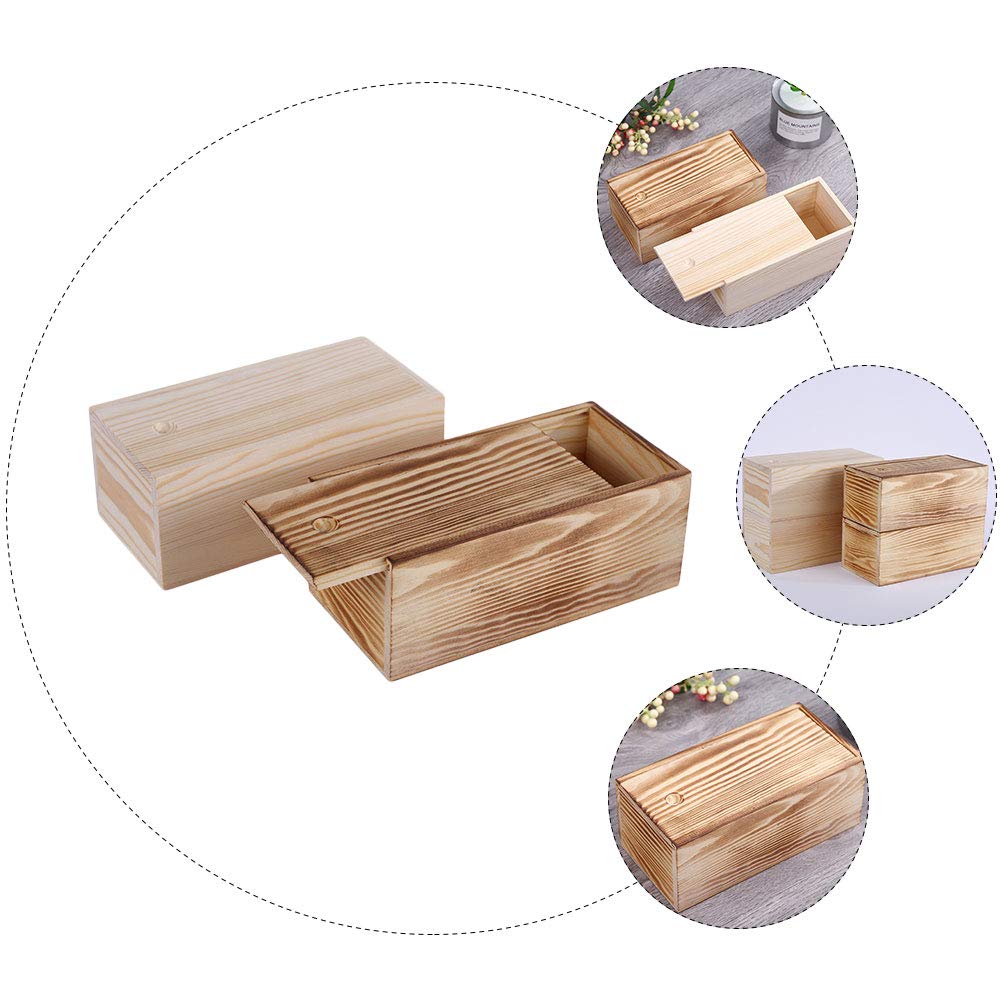 DOITOOL 2-Piece Wooden Jewelry Storage Box Set - Elegant Jewelry Organizer Case for Rings, Necklaces & Earrings - Perfect for Home Decor, Gift Giving & Travel Accessories