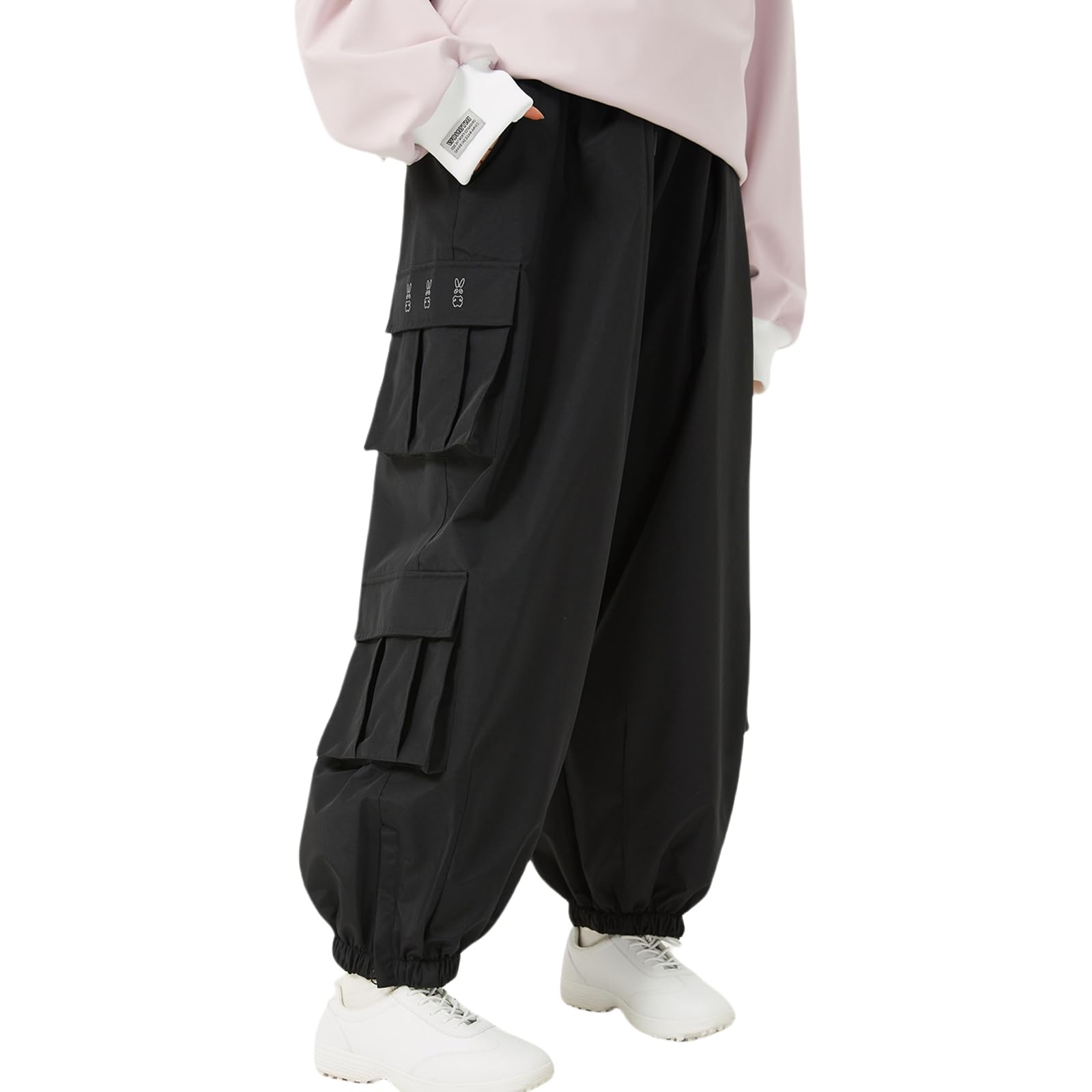 SEARIPE Men's & Women's Insulated Waterproof Snow Pants - 3L Cargo Ski Bibs for Snowboarding, Skiing & Winter Outdoor Activities | Baggy Fit Snowboard Pants with Thermal Protection