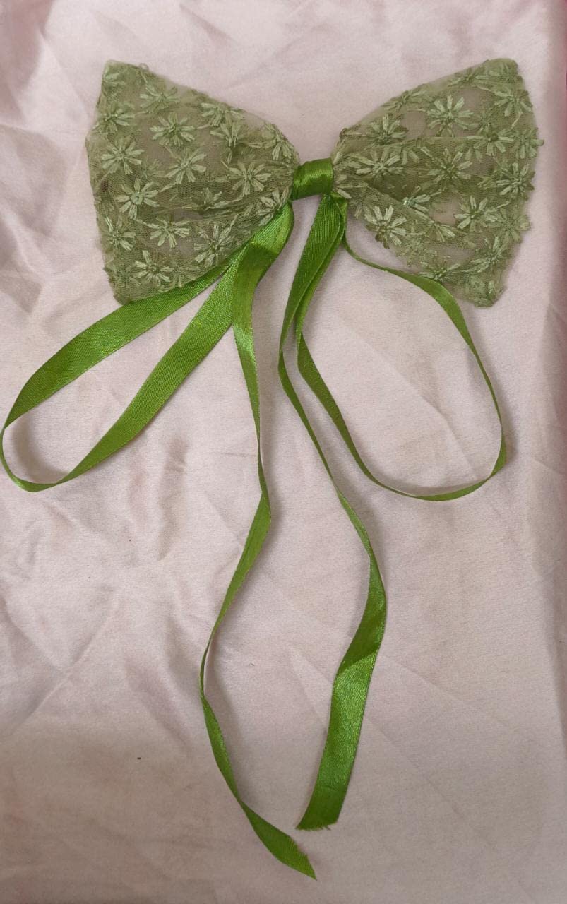 Yellow Hair Ties with Bow Pins - 1 Pack | Soft Elastic Hair Accessories for Women & Girls | Perfect for Ponytails, Braids & Everyday Styling
