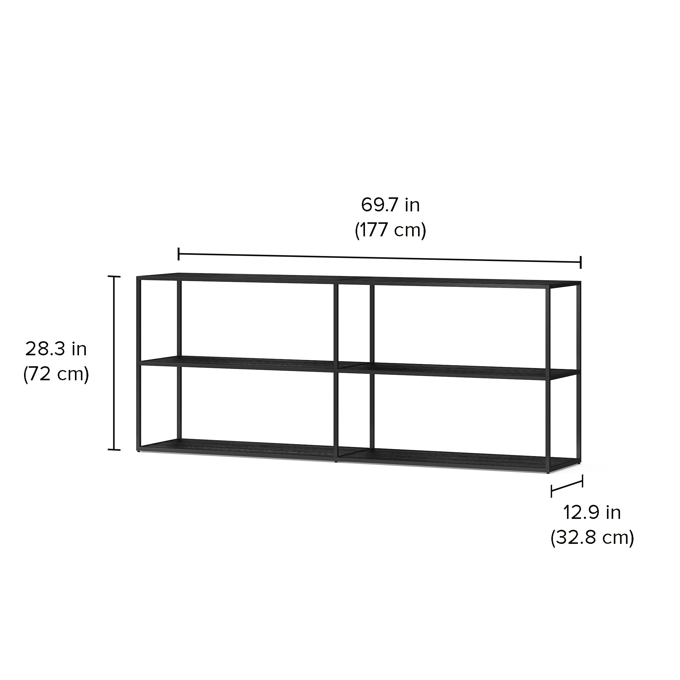 LIUM Decorative Shelving Unit XL 2x2 - Modern Wall Shelf for Living Room, Bedroom & Office - Perfect for Books, Plants & Home Decor Storage