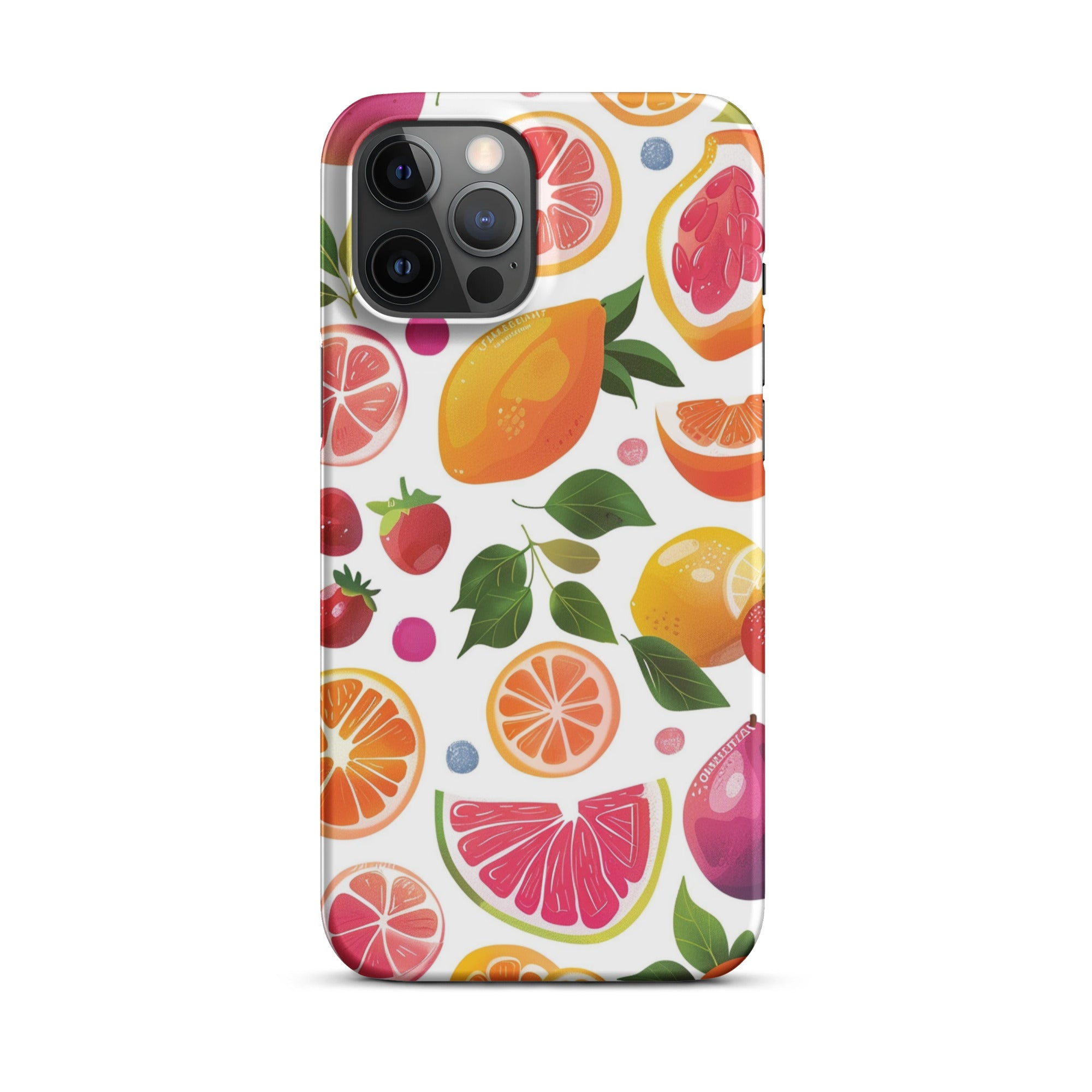 Stylish Cute Fruits Snap Case for iPhone 14/13/12/11 Pro Max XR XS - Durable Protective Phone Cover with Fun Fruit Design - Perfect for Daily Use, Travel, and Gifting