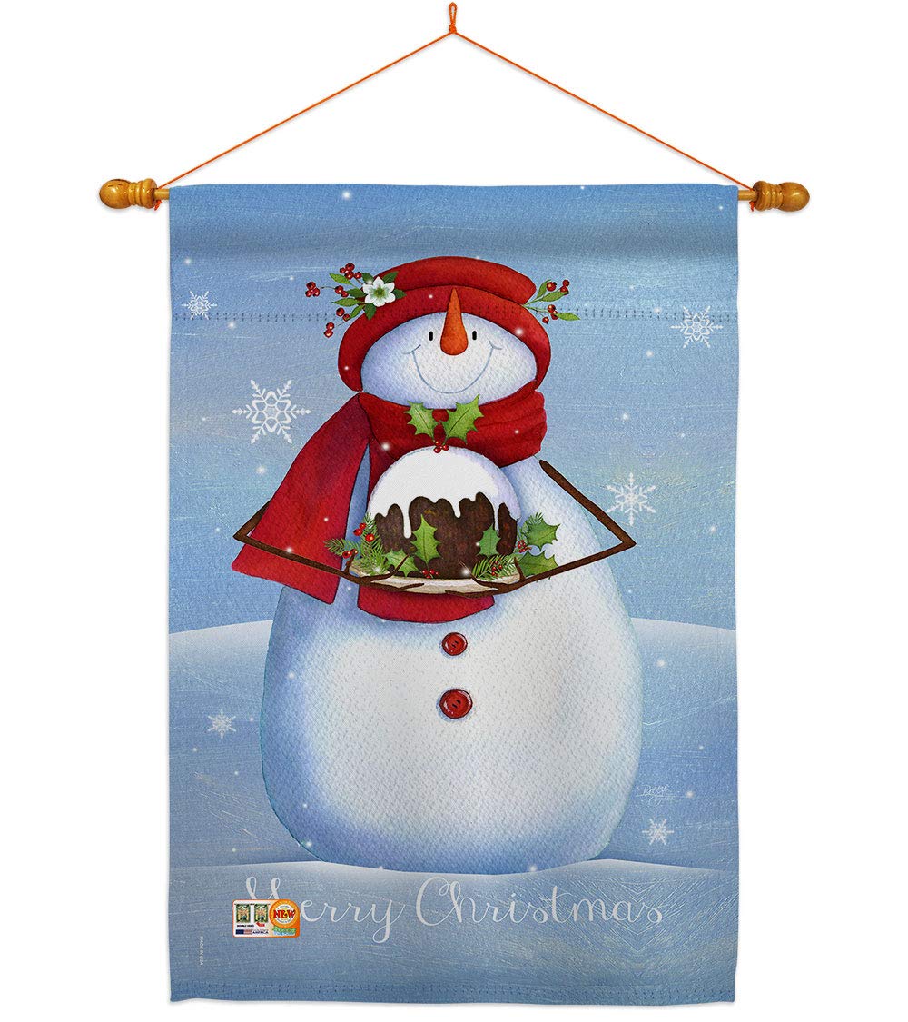 Snowman Christmas Flag Set 28x40