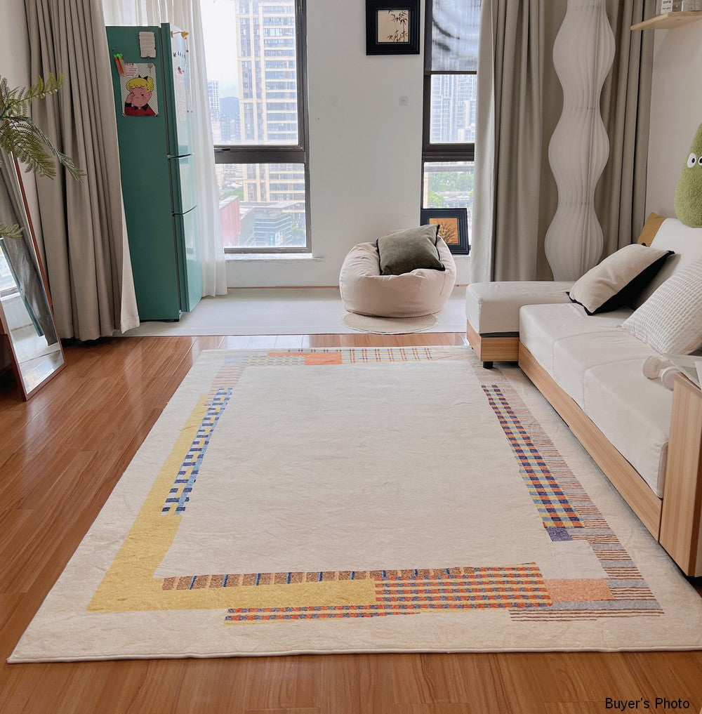 Abstract Contemporary Rugs - Large Modern Area Rug for Bedroom, Living Room & Office - Soft Floor Carpet Under Sofa - Perfect for Home Decor, Workspace & High Traffic Areas