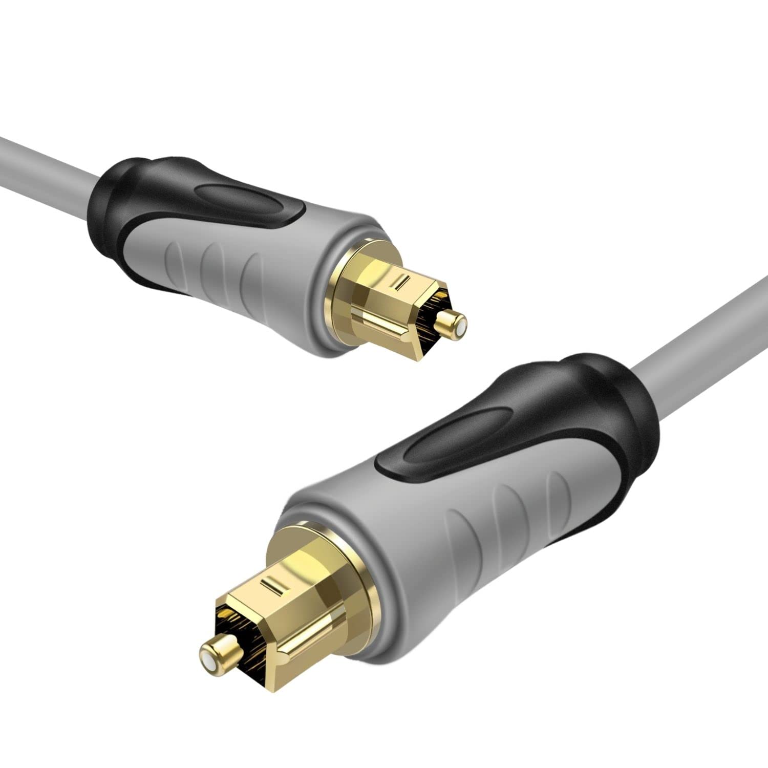Premium TOSLINK Digital Optical Audio Cable 3ft - Gold-Plated Connector & Fiber Optic for Hi-Fi Sound, Compatible with Soundbars, TVs, Gaming Consoles & Home Theater Systems - Perfect for Immersive Audio Experience