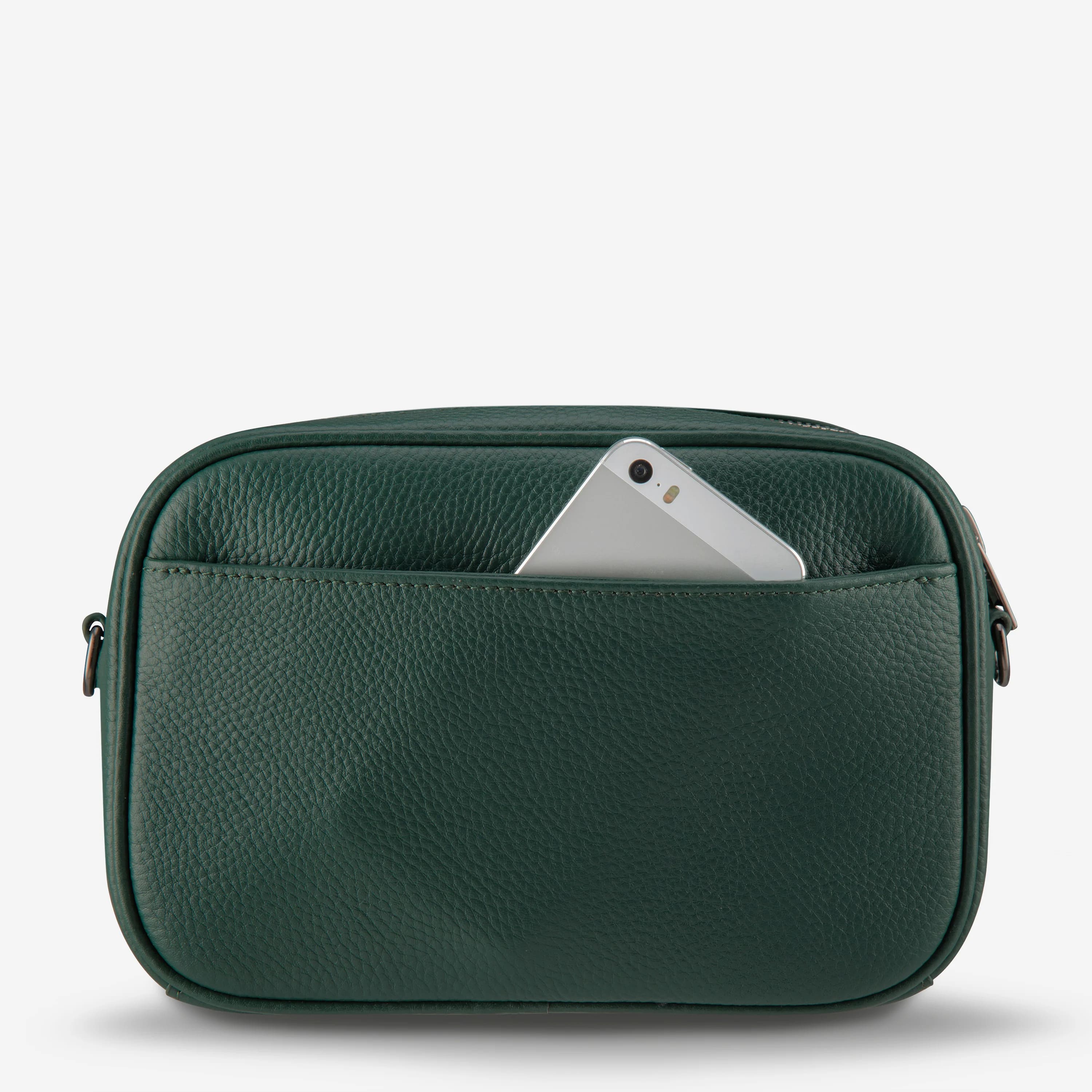 Status Anxiety Plunder Crossbody Bag with Webbed Strap in Green - Perfect for Everyday Use, Travel & Casual Outings