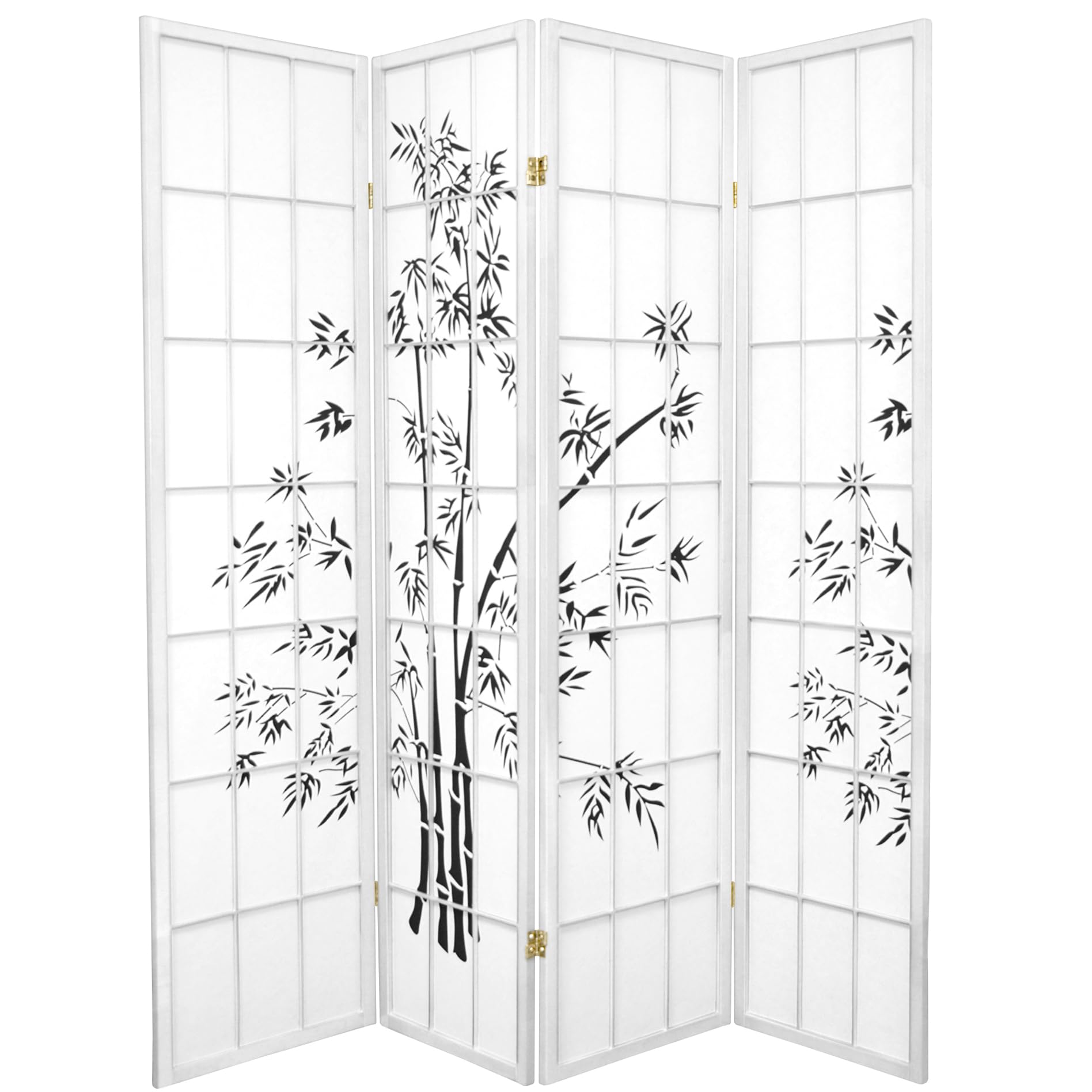 Red Lantern SS-LUCKY-White-4P Folding Room Divider Screen - 4 Panel White Privacy Partition for Home, Office & Events | Perfect for Room Separation, Decoration & Photo Backdrops