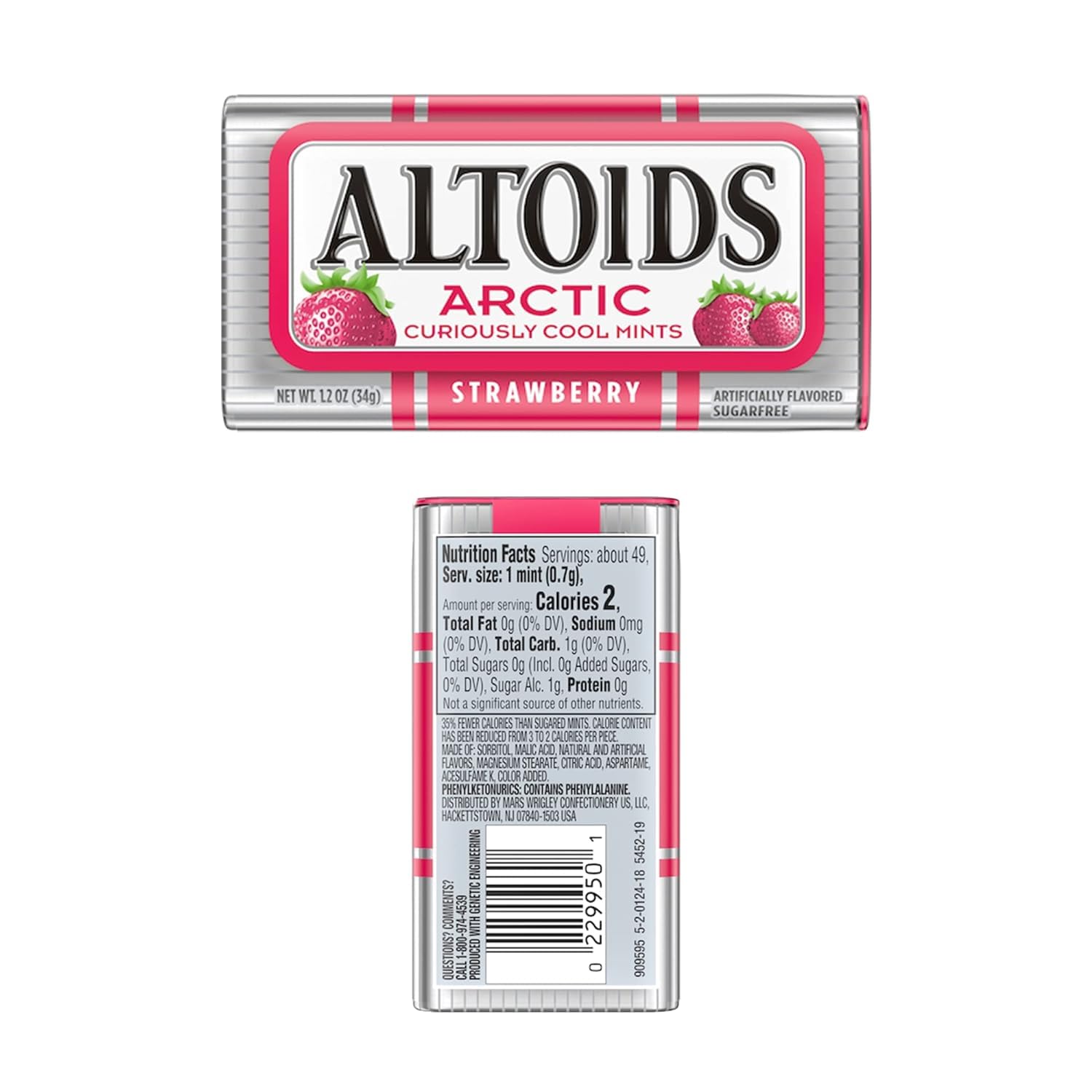 Altoids Arctic Mints Variety Pack - 3 Pack (1.2 oz Each) | Wintergreen, Strawberry & Peppermint Flavors | Refreshing Breath Mints | Perfect for Office, Travel & On-the-Go Freshness | Includes Free Snack Bag