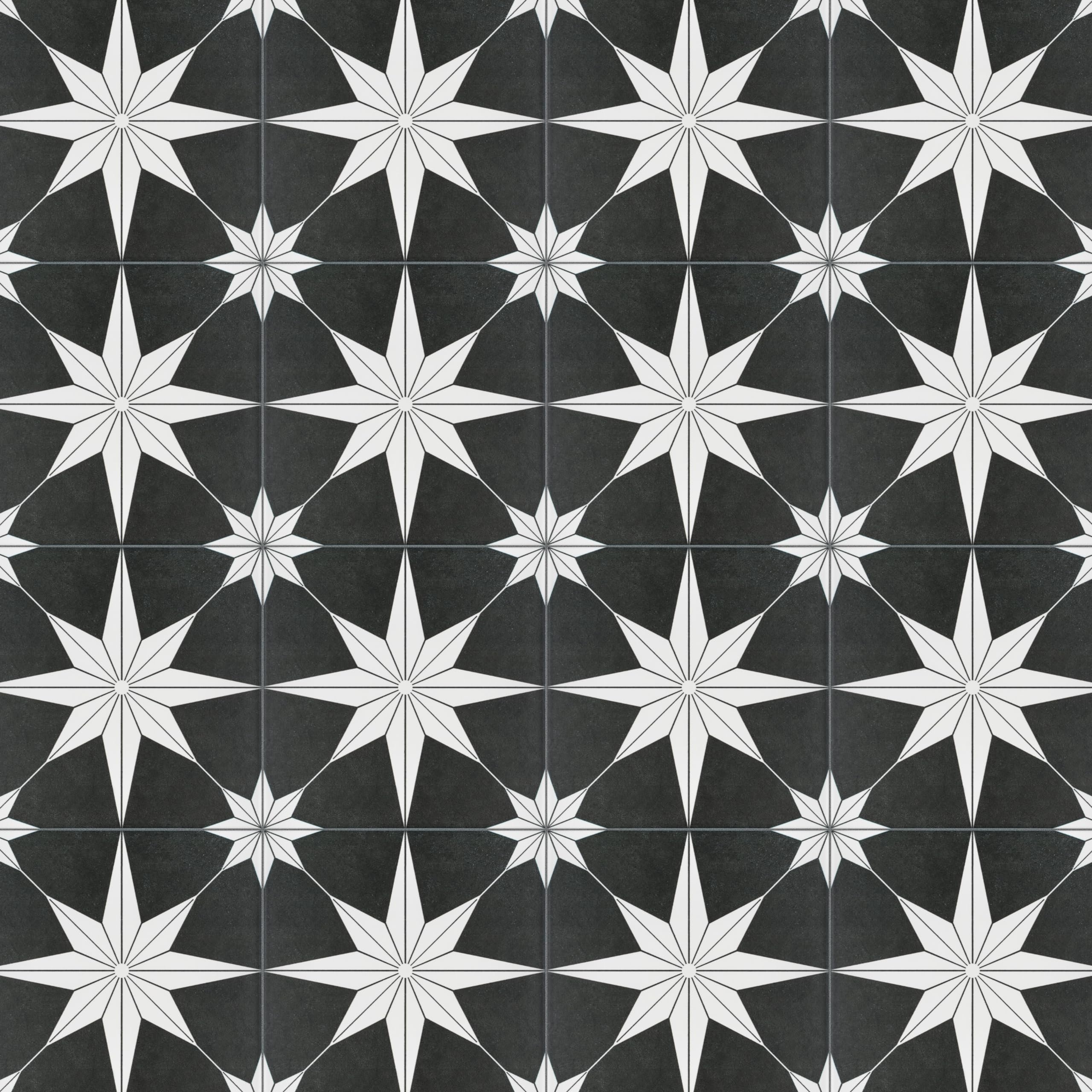 Merola Tile Stella Night 9.75x9.75 Inch Porcelain Floor & Wall Tile - Perfect for Bathroom, Kitchen Backsplash & Shower Walls