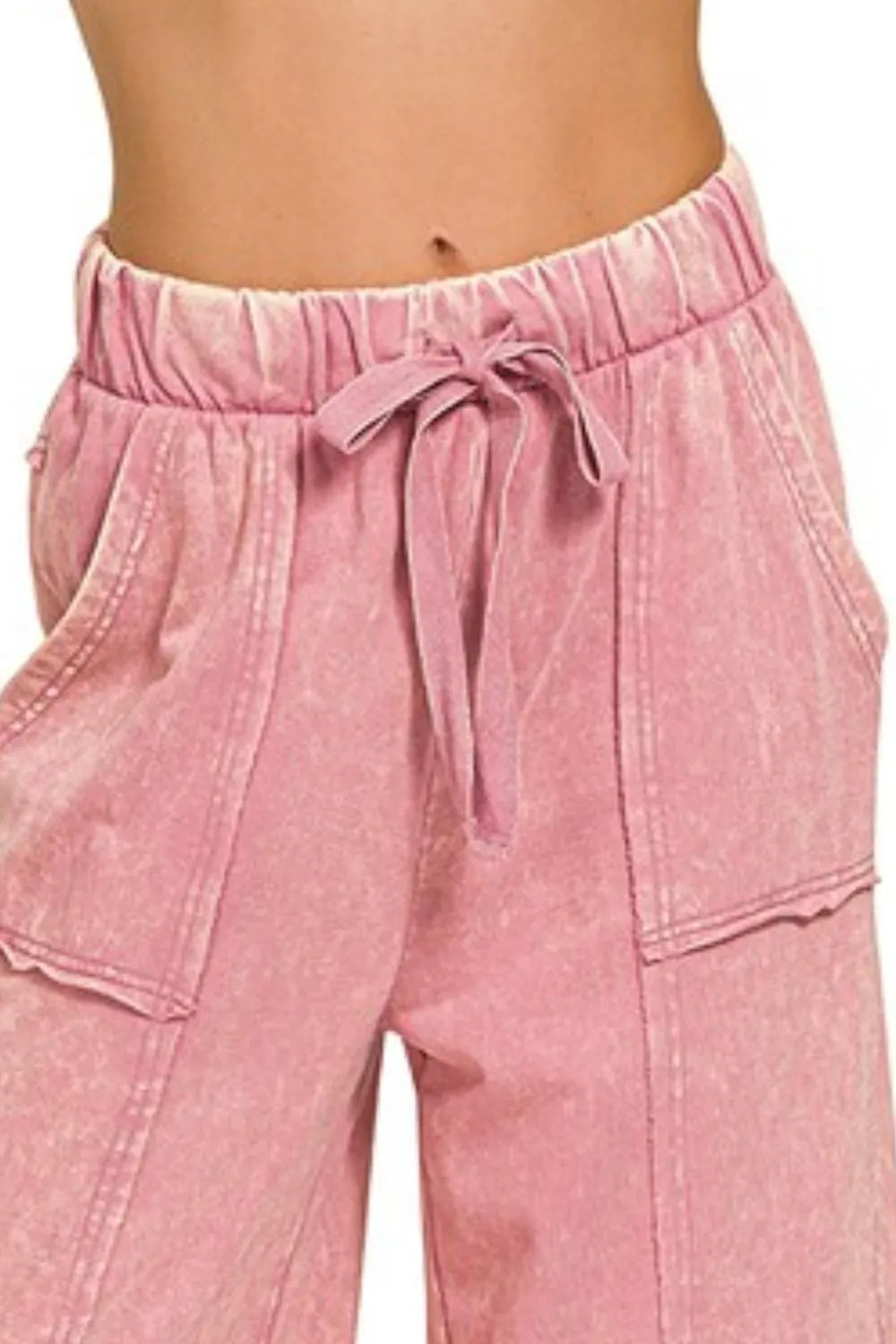 Lt Rose Flare Hem Boho Beach Pants with Pockets - Perfect for Summer Vacations, Music Festivals & Boho Chic Outfits