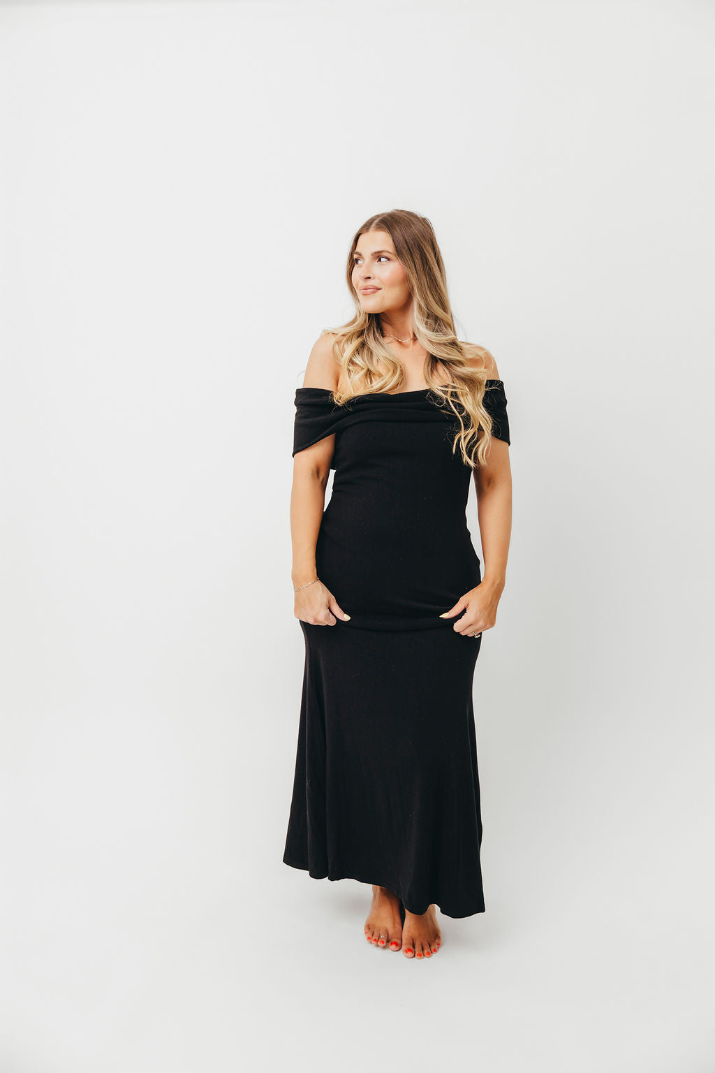 Monroe Maxi Dress in Black - Bump Friendly Maternity Dress for Women | Comfortable & Stylish for Pregnancy, Nursing, and Everyday Wear