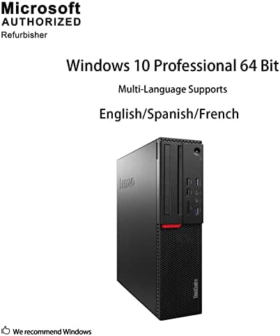 Lenovo ThinkCentre M800 SFF Business Desktop PC - Intel Core i5-6500 Quad-Core (6th Gen, up to 3.6GHz), 16GB DDR4 RAM, 512GB SSD, WiFi, Bluetooth 4.0, Triple Display (2x DP + 1x VGA), Windows 10 Pro 64-bit | Perfect for Office Work, Home Business & Multi-Monitor Setups