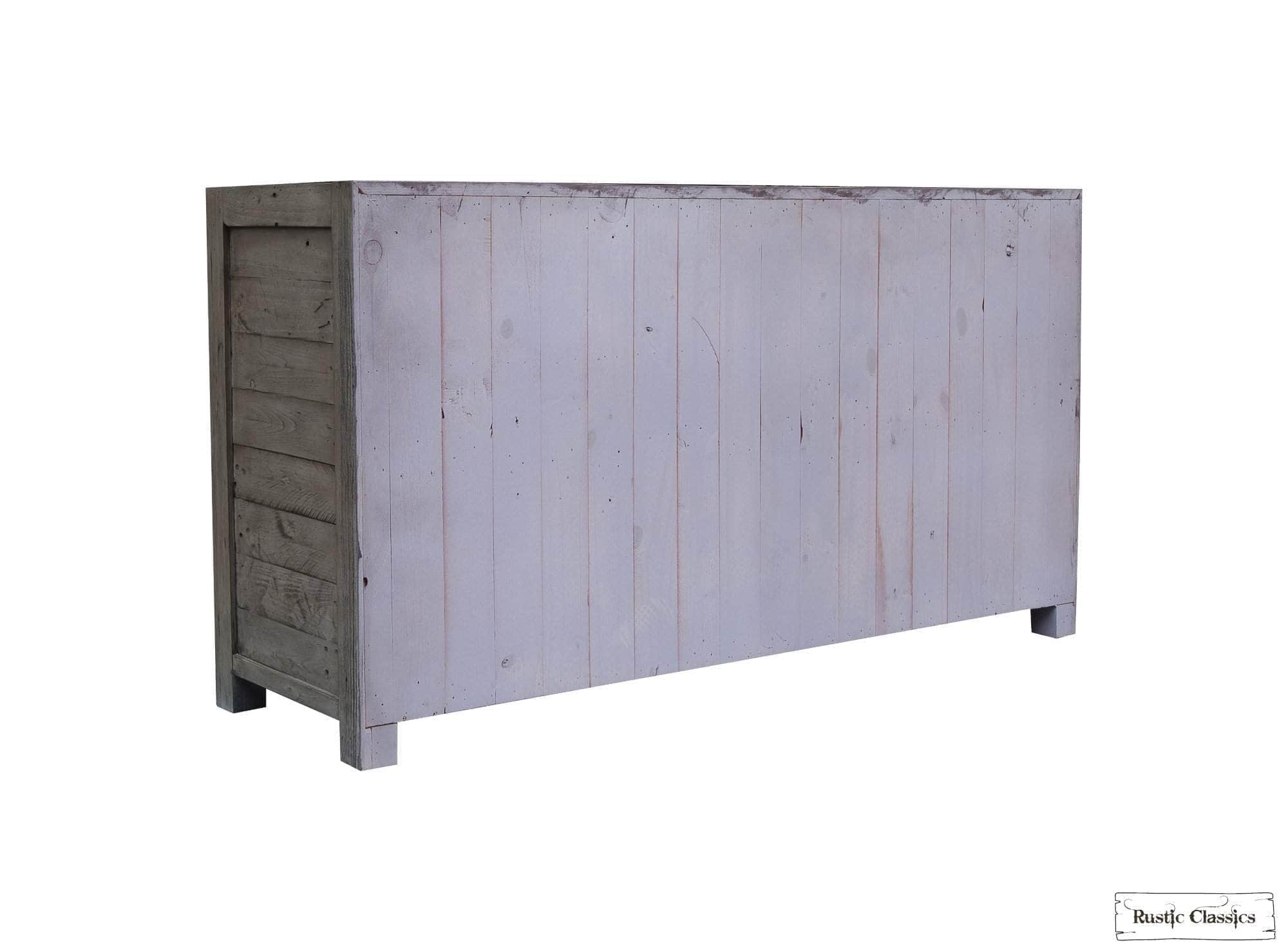 Whistler Reclaimed Wood 7-Drawer Dresser in Grey - Vintage Style Bedroom Furniture for Storage & Organization